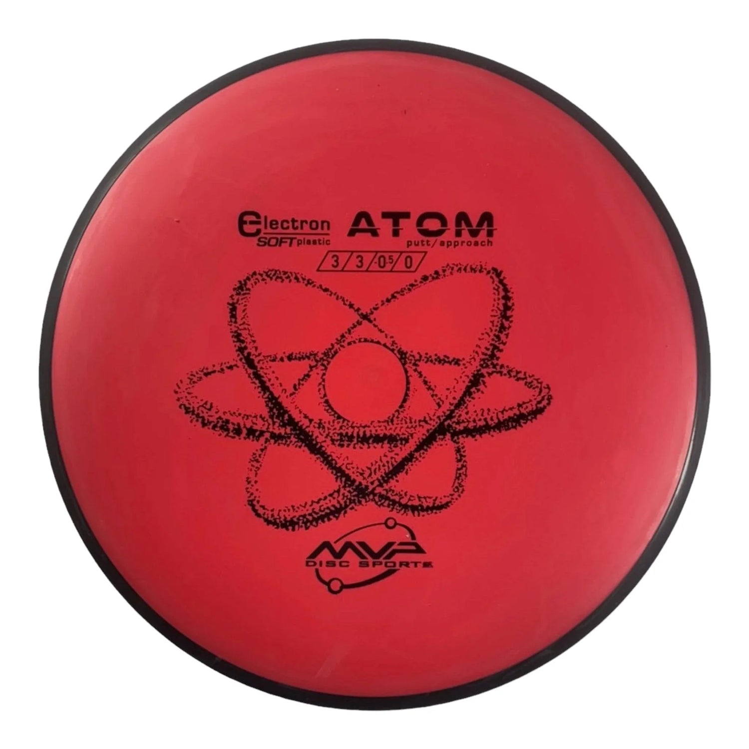 MVP Disc Sports Atom | Electron Soft | Red/Black 168g Disc Golf