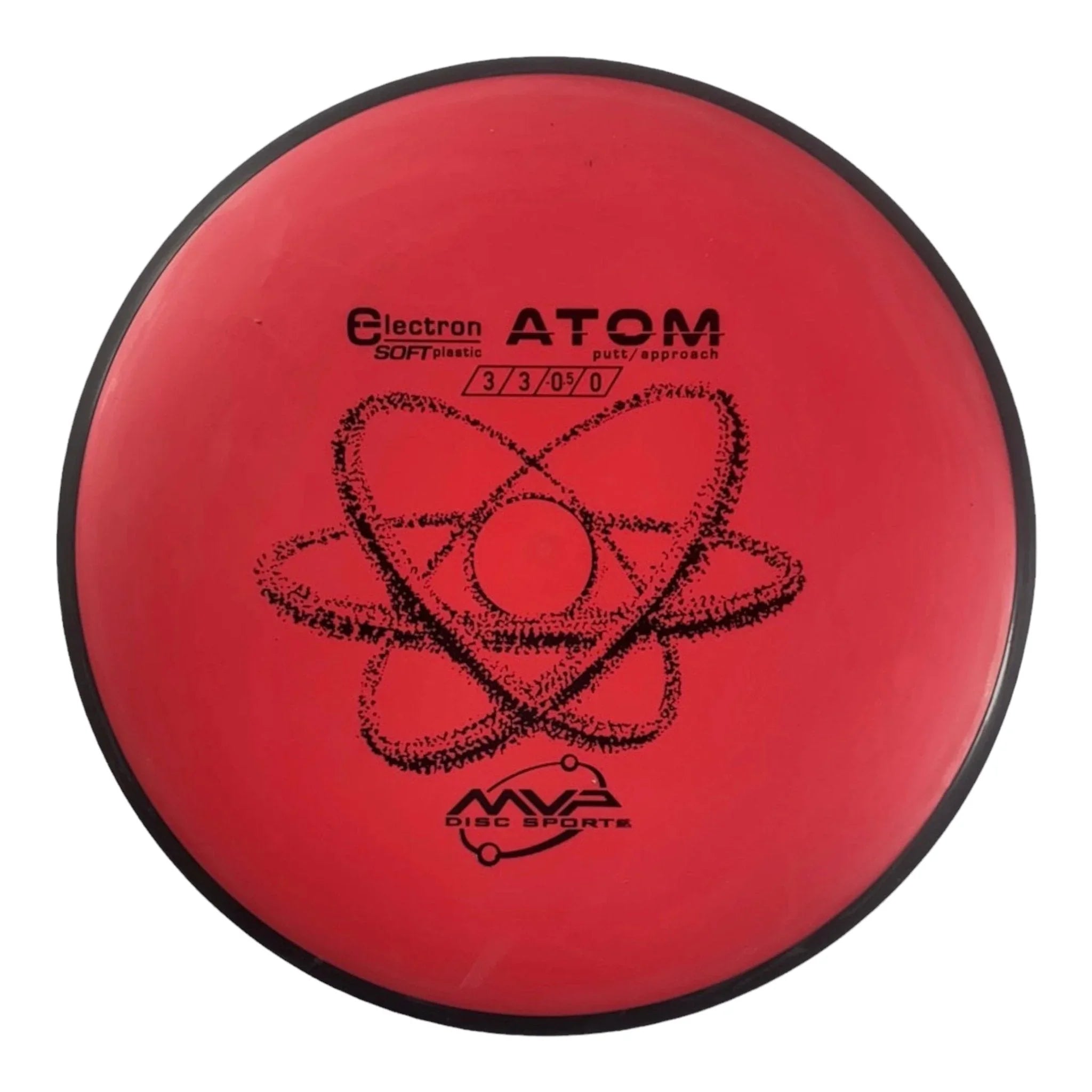 MVP Disc Sports Atom | Electron Soft | Red/Black 168g Disc Golf