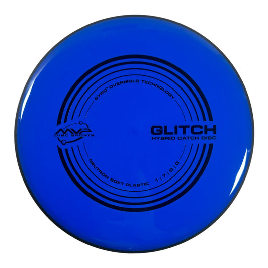 MVP Disc Sports Glitch | Neutron Soft | Blue/Black 144-150g Disc Golf