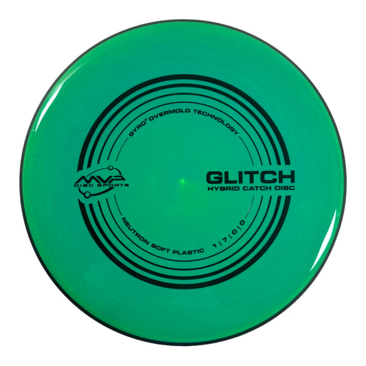 MVP Disc Sports Glitch | Neutron Soft | Green/Black 143g Disc Golf