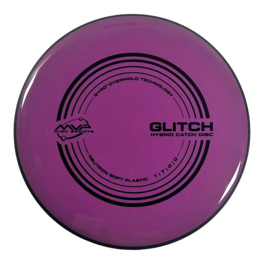 MVP Disc Sports Glitch | Neutron Soft | Purple/Black 145g Disc Golf