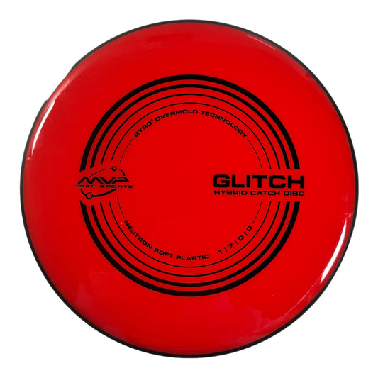 MVP Disc Sports Glitch | Neutron Soft | Red/Black 148-153g Disc Golf