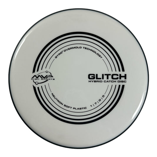 MVP Disc Sports Glitch | Neutron Soft | White/Black 144-154g Disc Golf