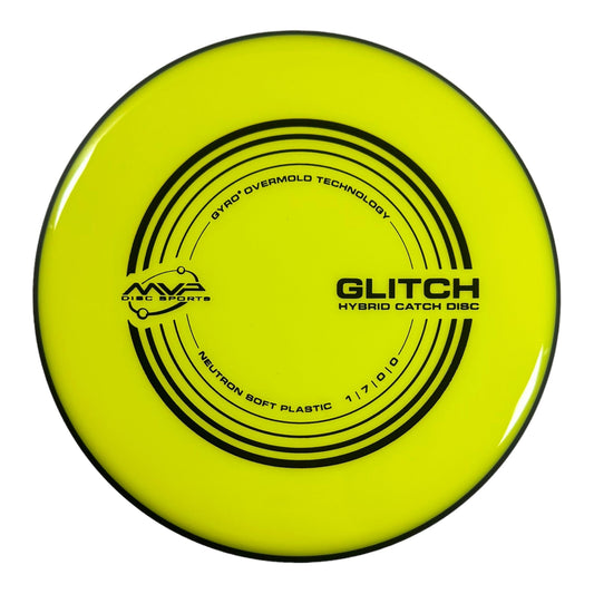 MVP Disc Sports Glitch | Neutron Soft | Yellow/Black 150g Disc Golf