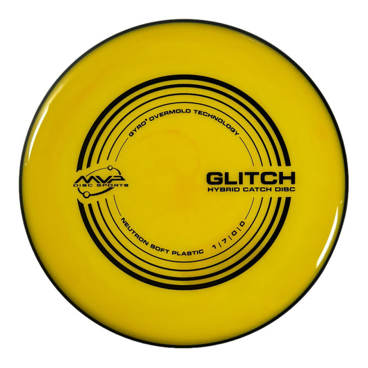 MVP Disc Sports Glitch | Neutron Soft | Yellow/Black 152-153g Disc Golf
