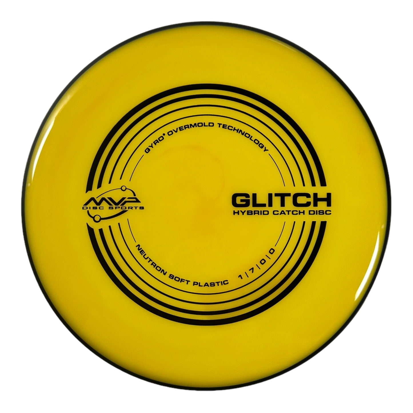 MVP Disc Sports Glitch | Neutron Soft | Yellow/Black 152-153g Disc Golf