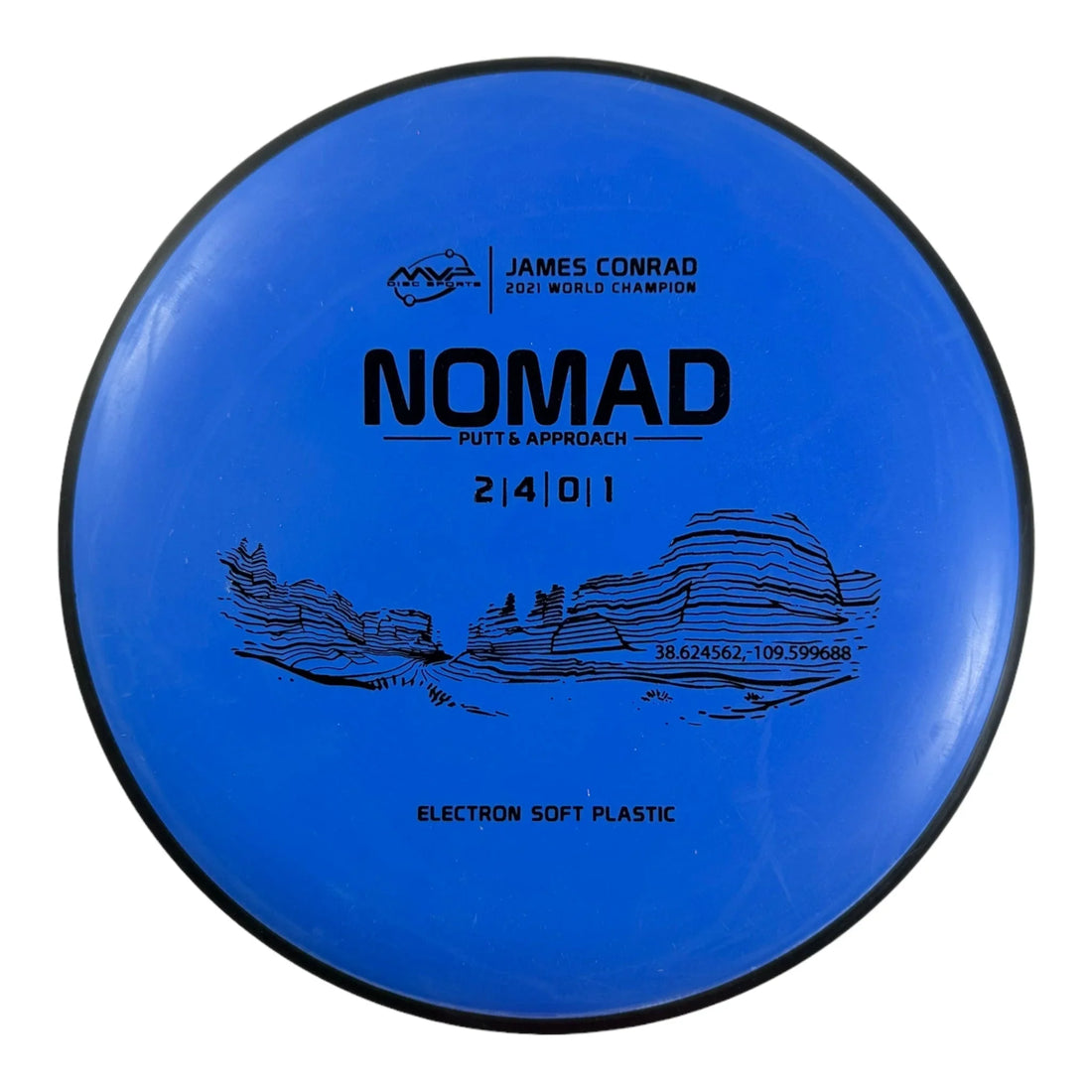 MVP Disc Sports Nomad | Electron Soft | Blue/Black 165g (James Conrad) Disc Golf