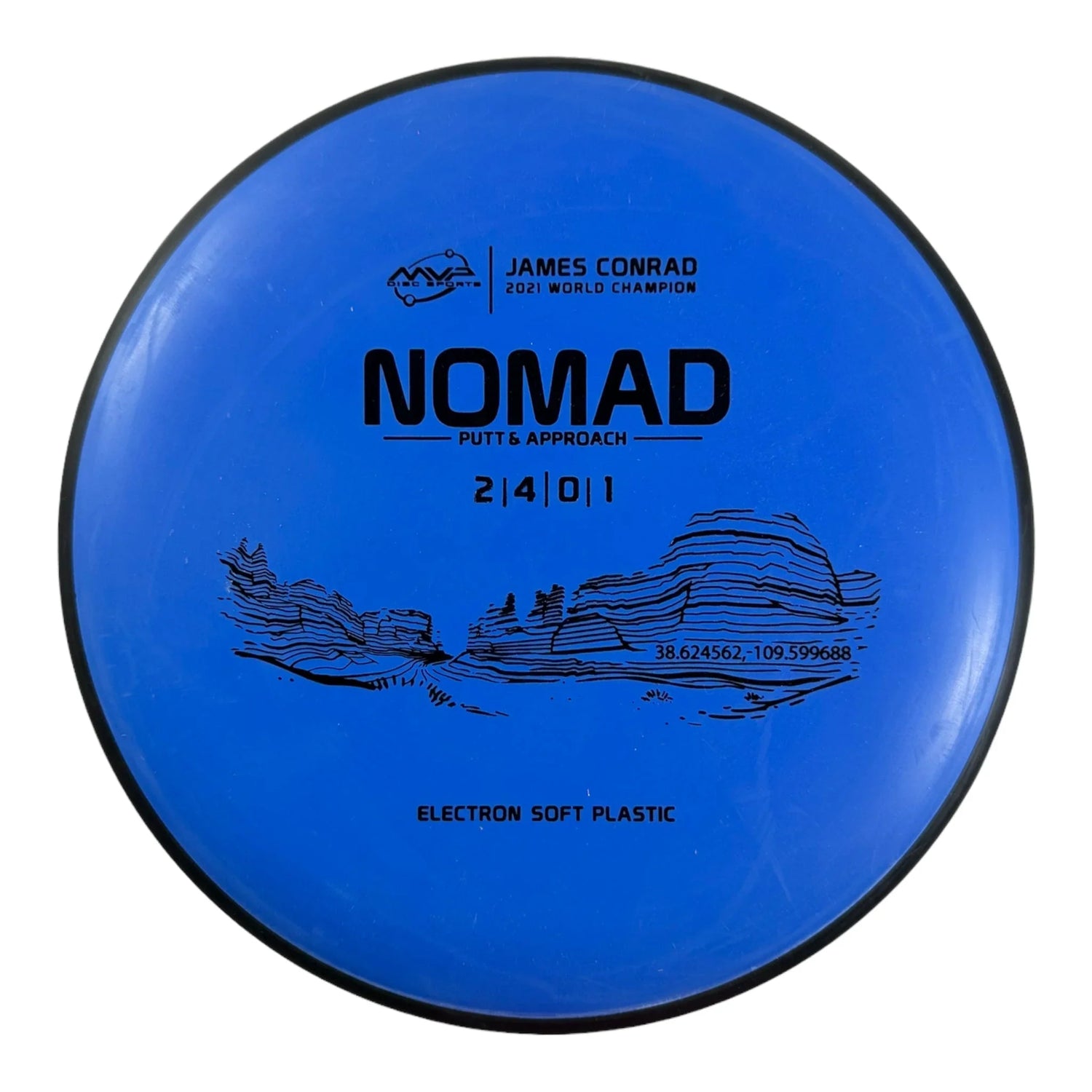 MVP Disc Sports Nomad | Electron Soft | Blue/Black 165g (James Conrad) Disc Golf