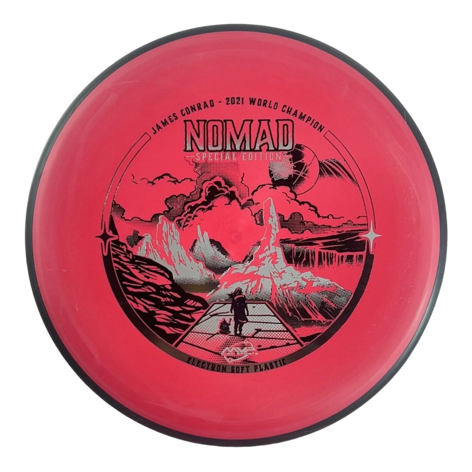 MVP Disc Sports Nomad | Electron Soft | Red/Silver 173 - 175g (James Conrad) Disc Golf