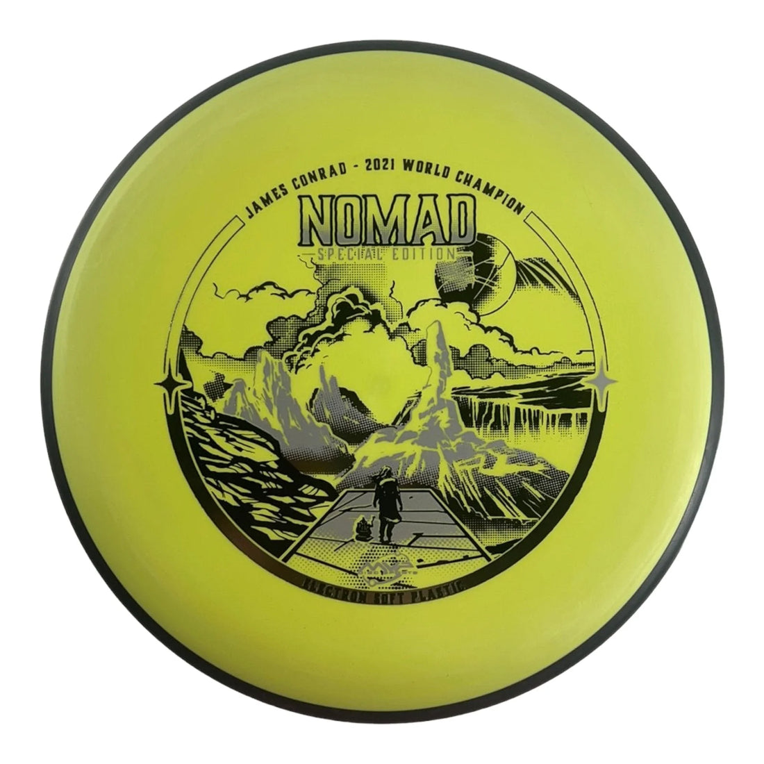 MVP Disc Sports Nomad | Electron Soft | Yellow/Silver 172 - 174g (James Conrad) Disc Golf