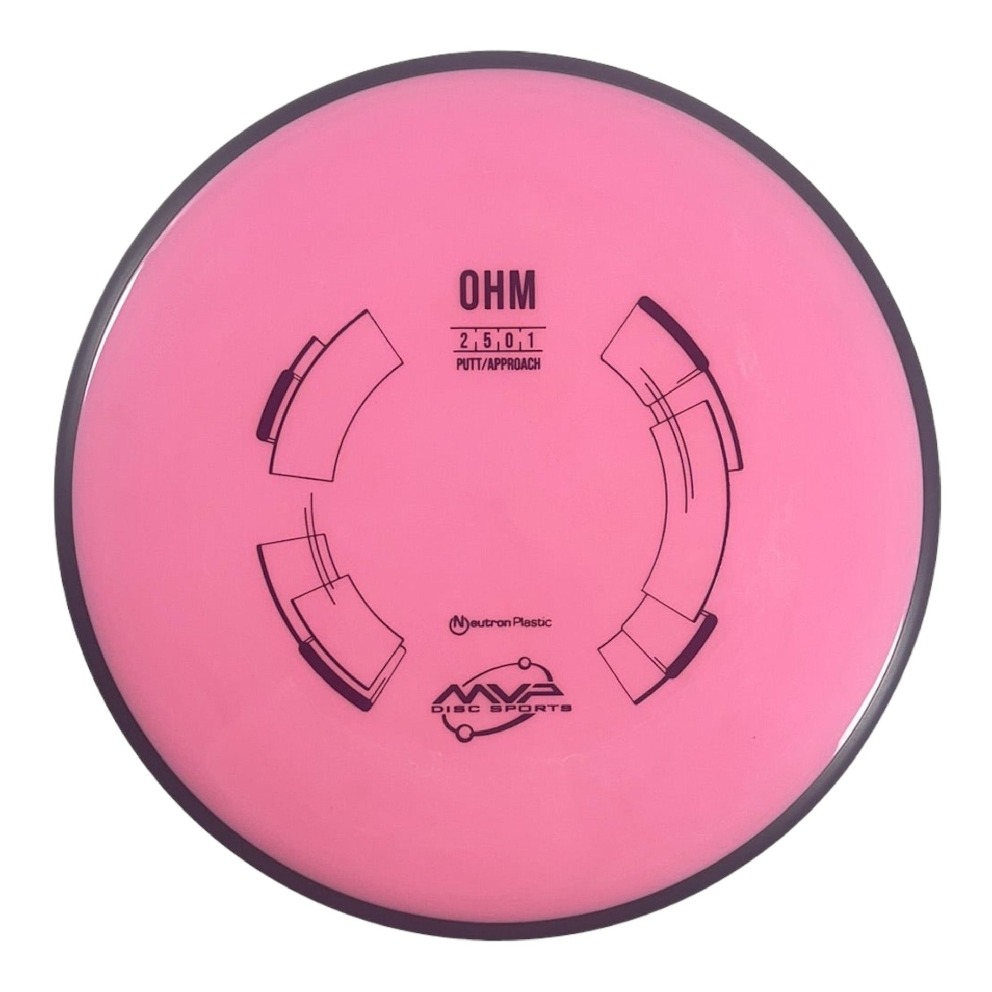 MVP Disc Sports Ohm | Neutron | Pink/Black 173g Disc Golf