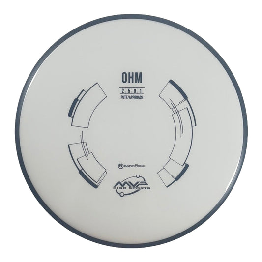 MVP Disc Sports Ohm | Neutron | White/Black 166-174g Disc Golf