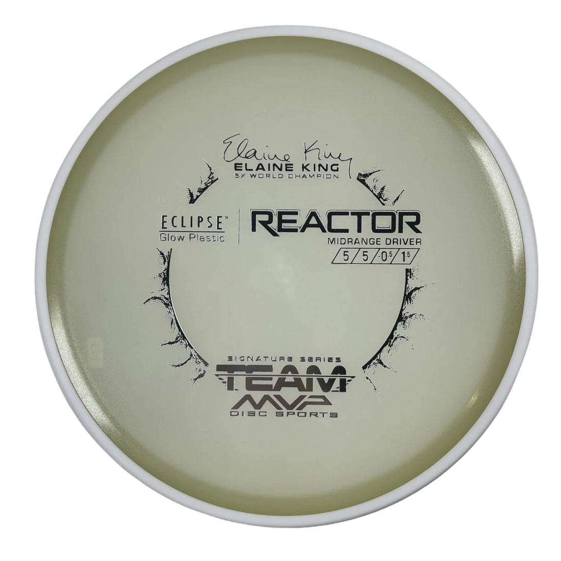 MVP Disc Sports Reactor | Eclipse | Glow/White 173 - 177g (Elaine King) Disc Golf