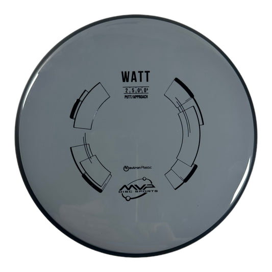MVP Disc Sports Watt | Neutron | Grey/Black 172g Disc Golf