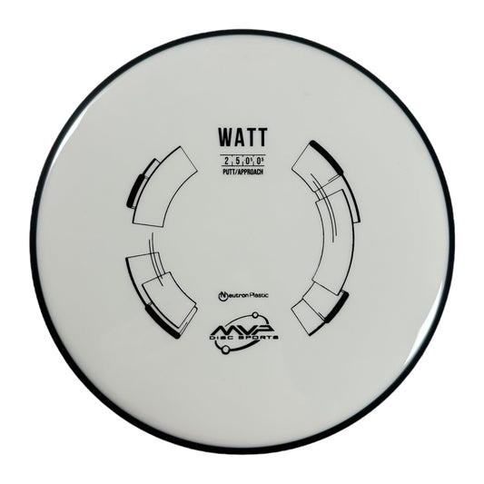 MVP Disc Sports Watt | Neutron | White/Black 168-173g Disc Golf