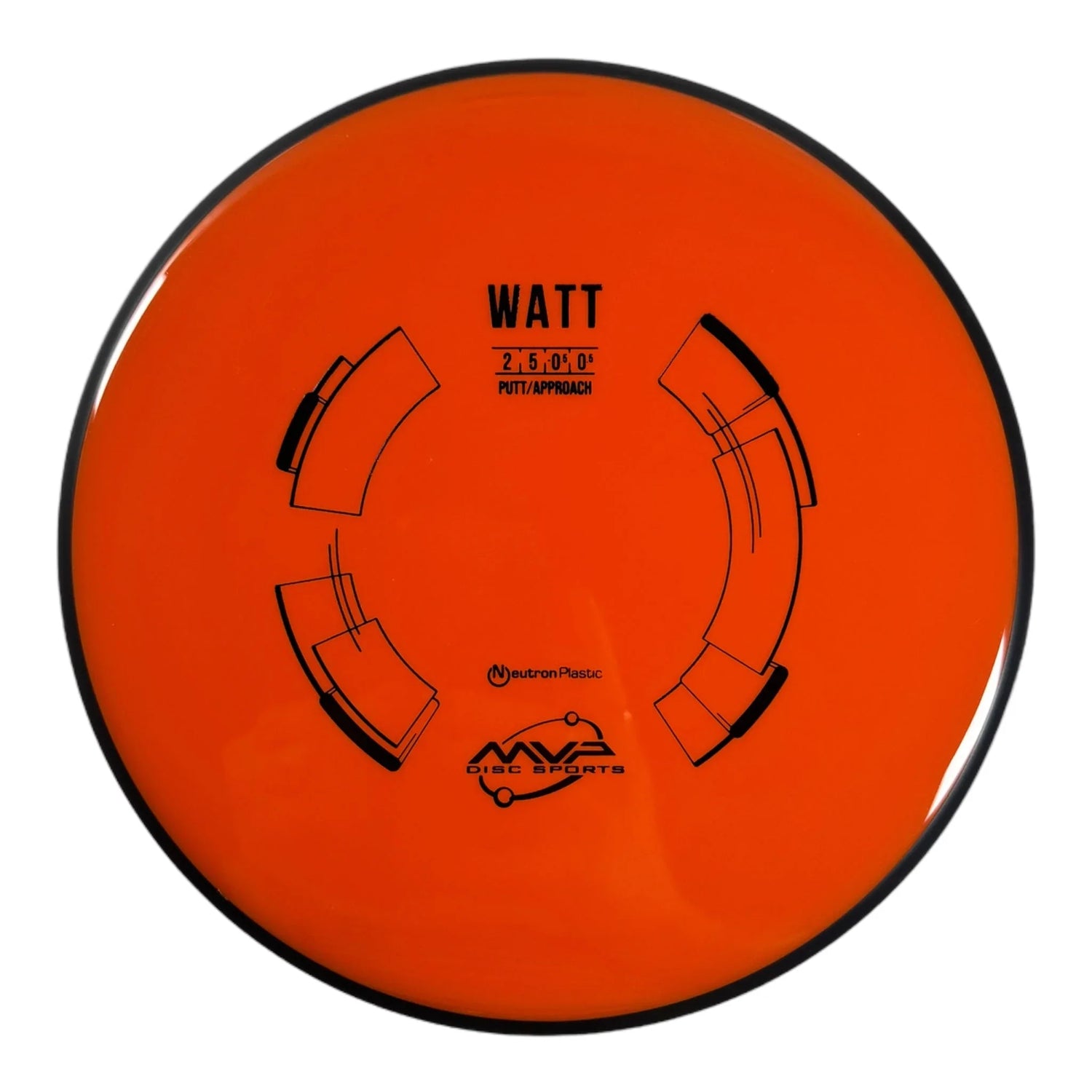 MVP Disc Sports Watt | Neutron | Orange/Black 172g Disc Golf