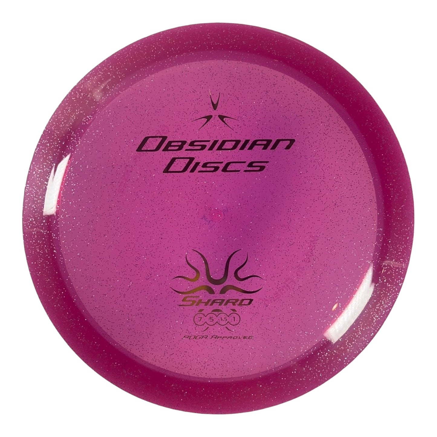 Obsidian Discs Shard | H9 | Purple/Gold 174g Disc Golf
