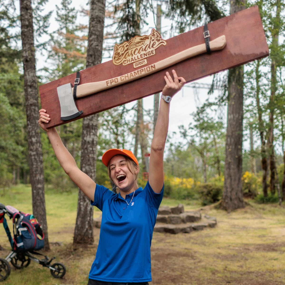 Perks and Re - creation Kat Mertsch 2023 Cascade Challenge Champion Commemorative Tee Disc Golf