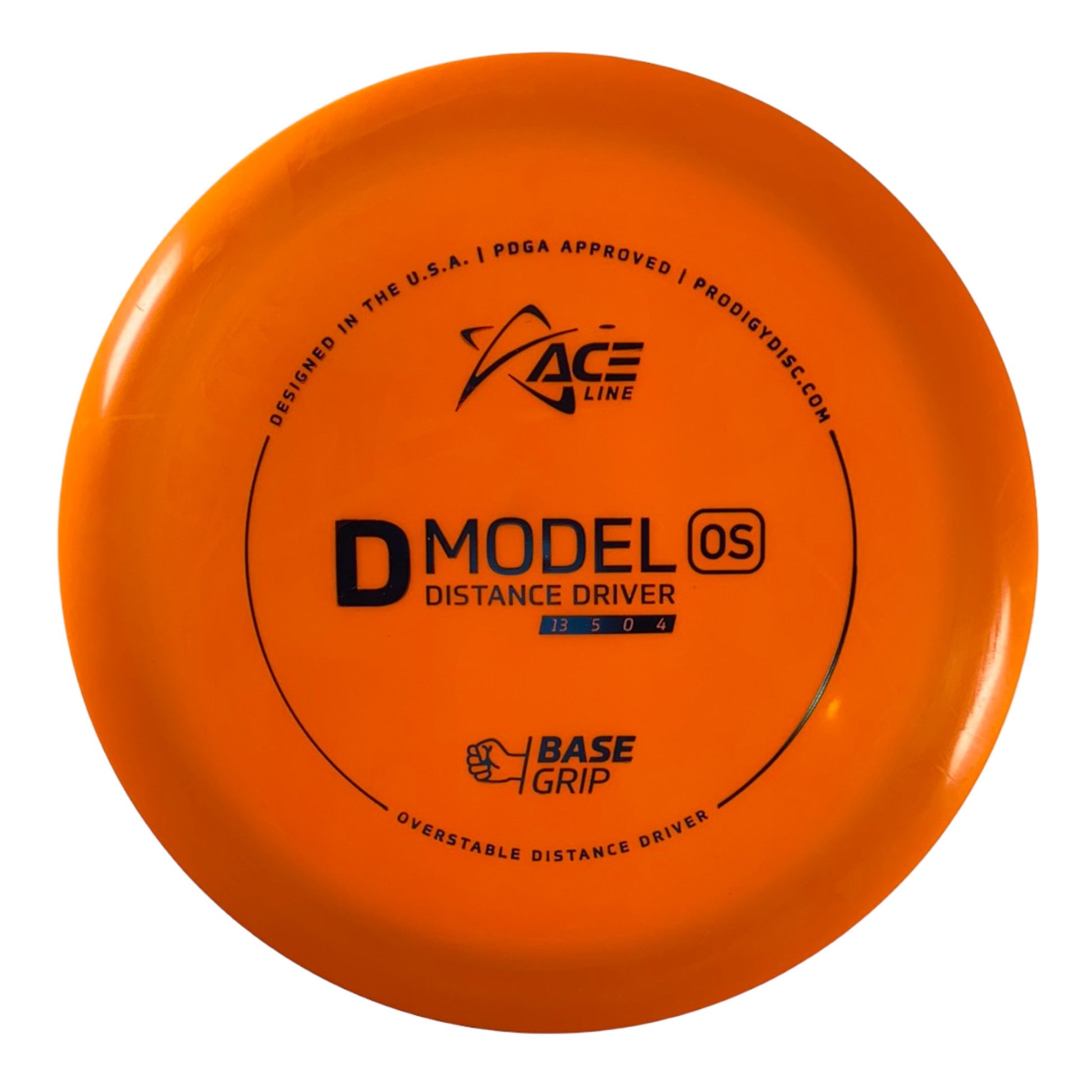 Prodigy Disc D Model OS | Base Grip | Orange/Blue 140g Disc Golf