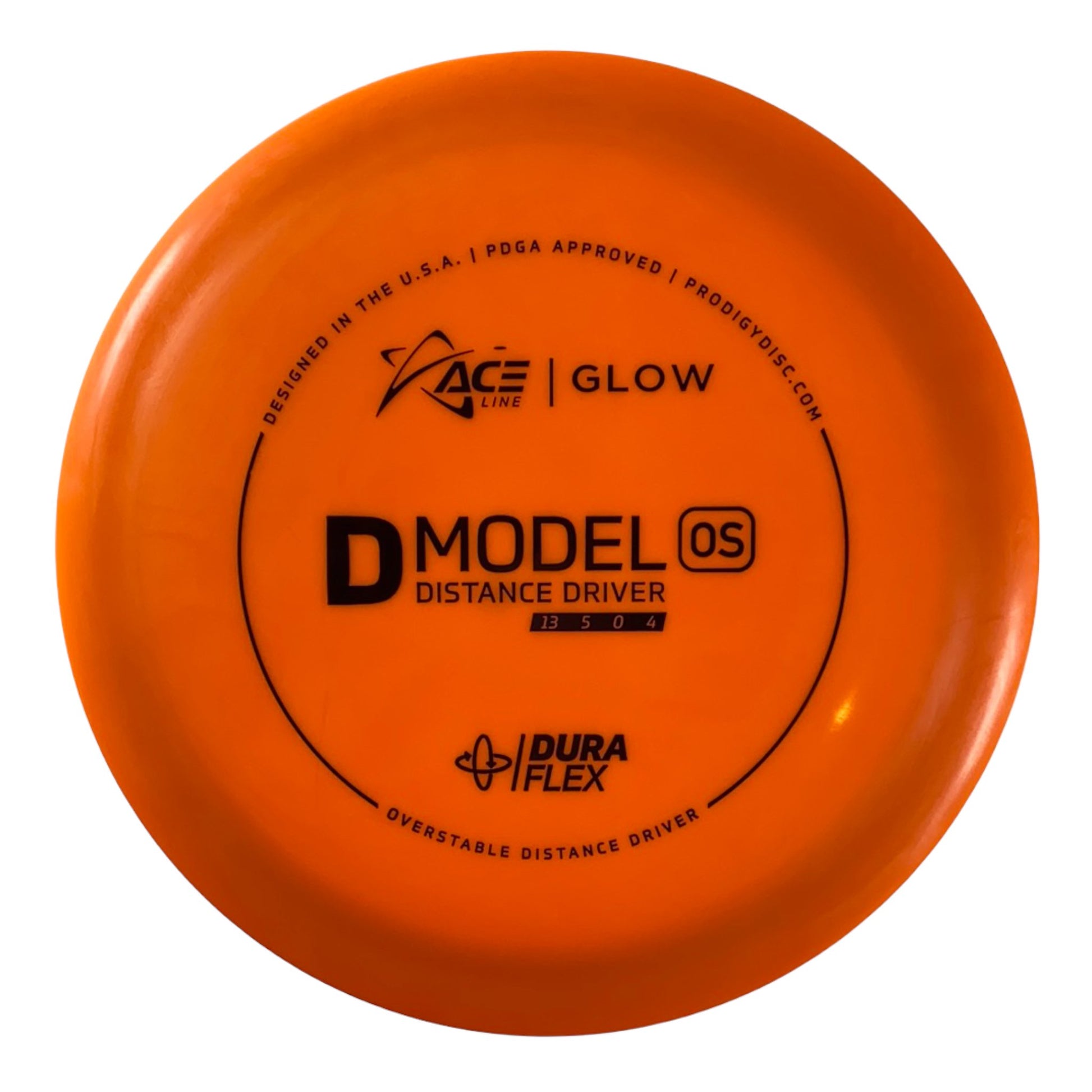 Prodigy Disc D Model OS | Dura Flex Glow | Orange/Black 174g Disc Golf