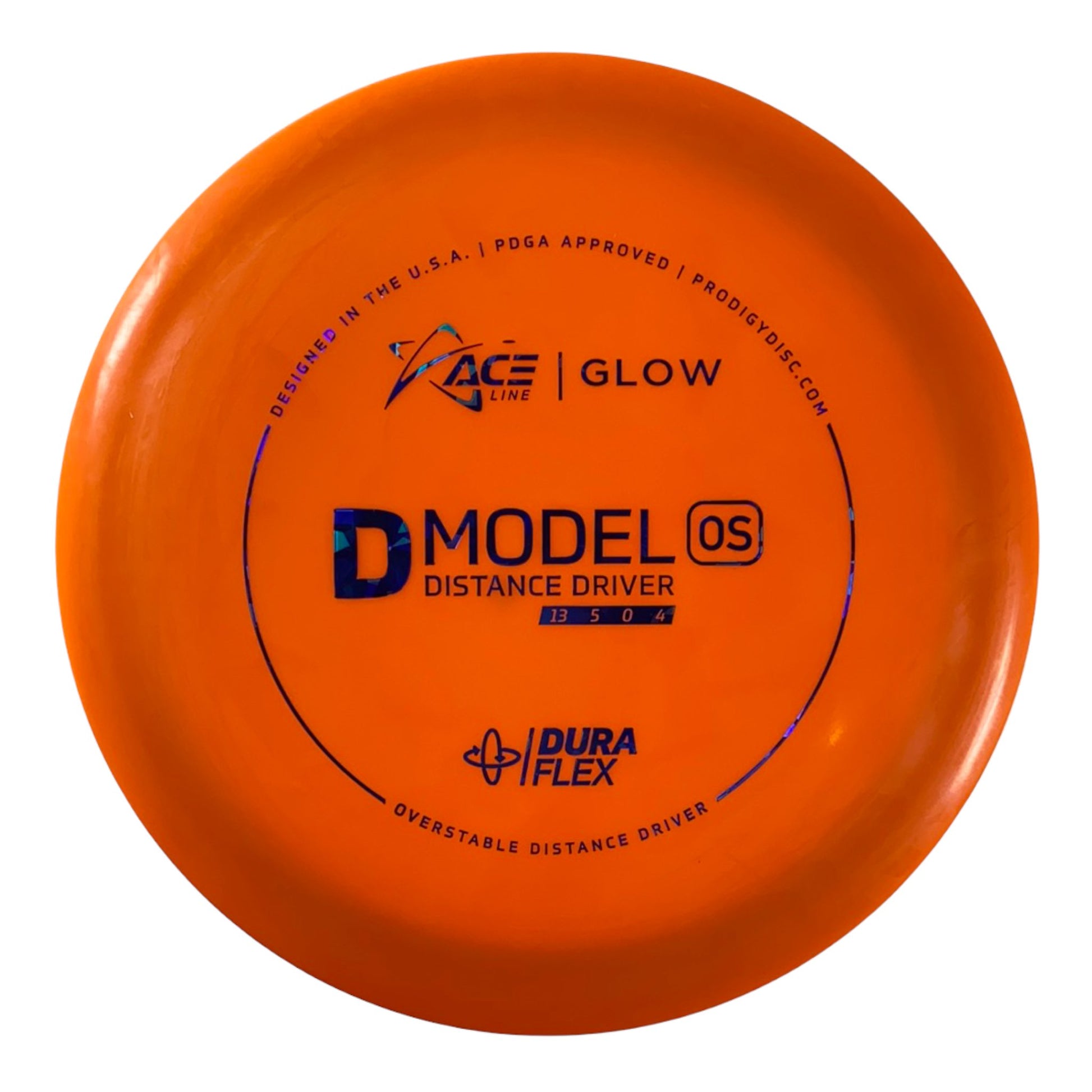 Prodigy Disc D Model OS | Dura Flex Glow | Orange/Blue 174g Disc Golf