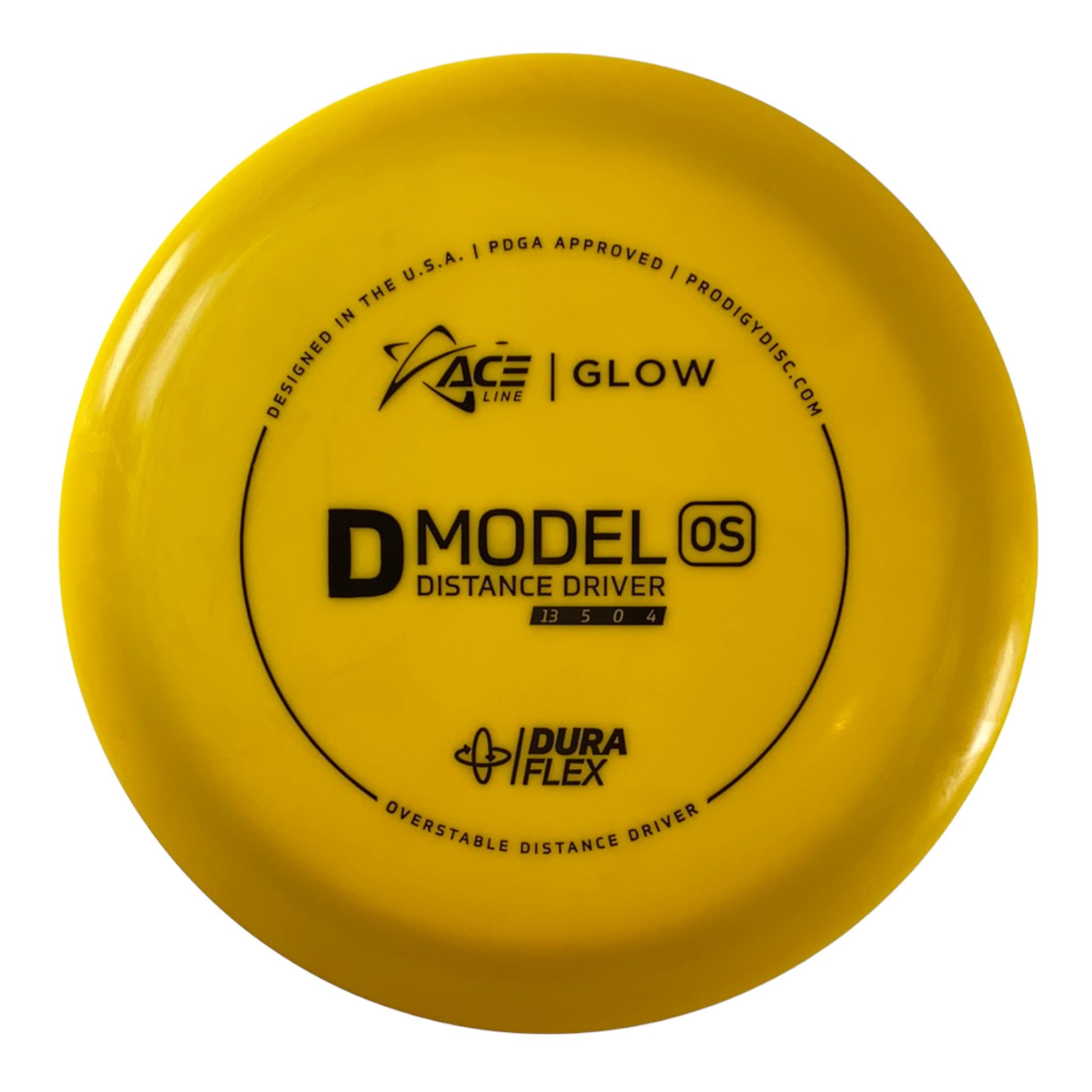 Prodigy Disc D Model OS | Dura Flex Glow | Yellow/Black 174g Disc Golf