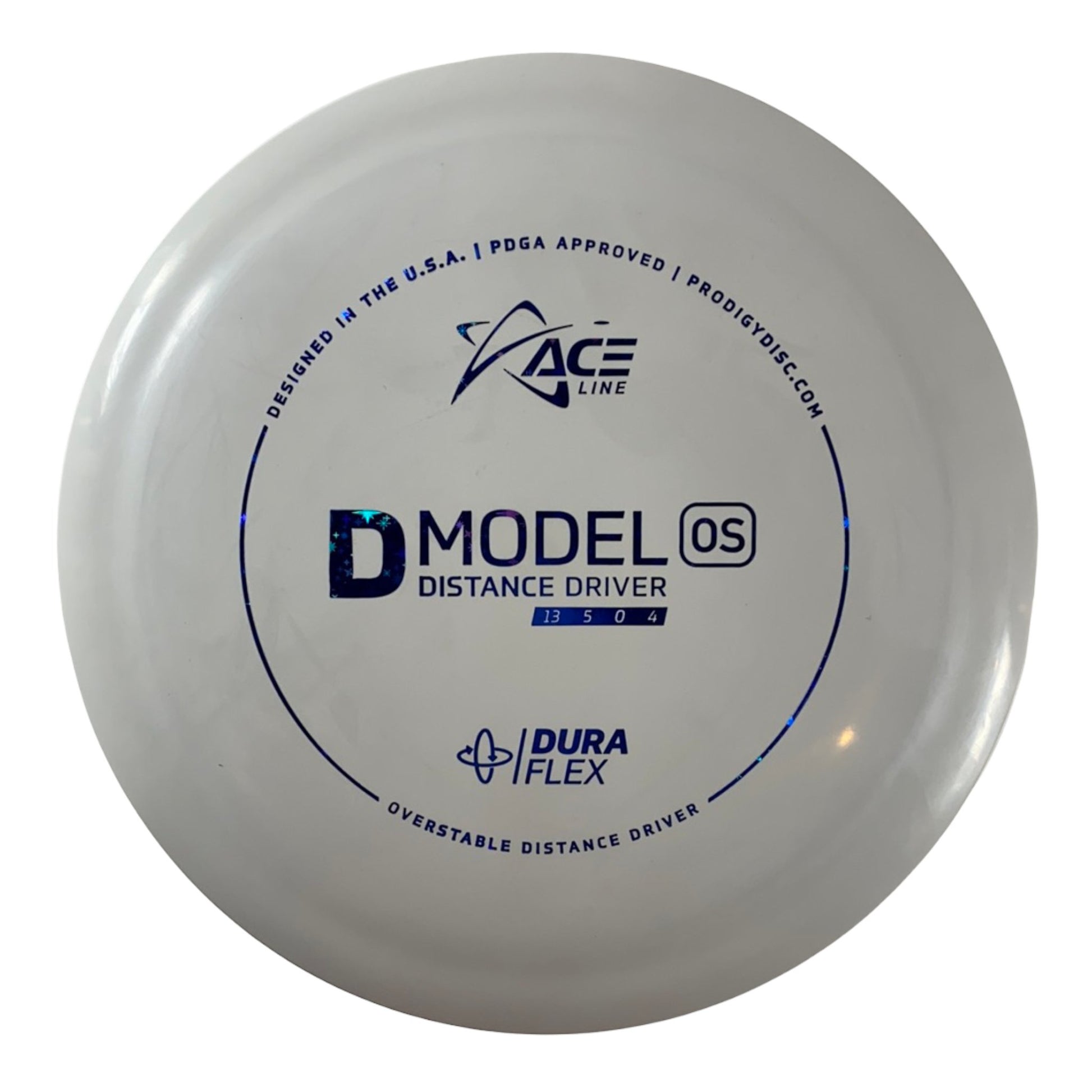 Prodigy Disc D Model OS | Dura Flex | White/Blue 175g Disc Golf