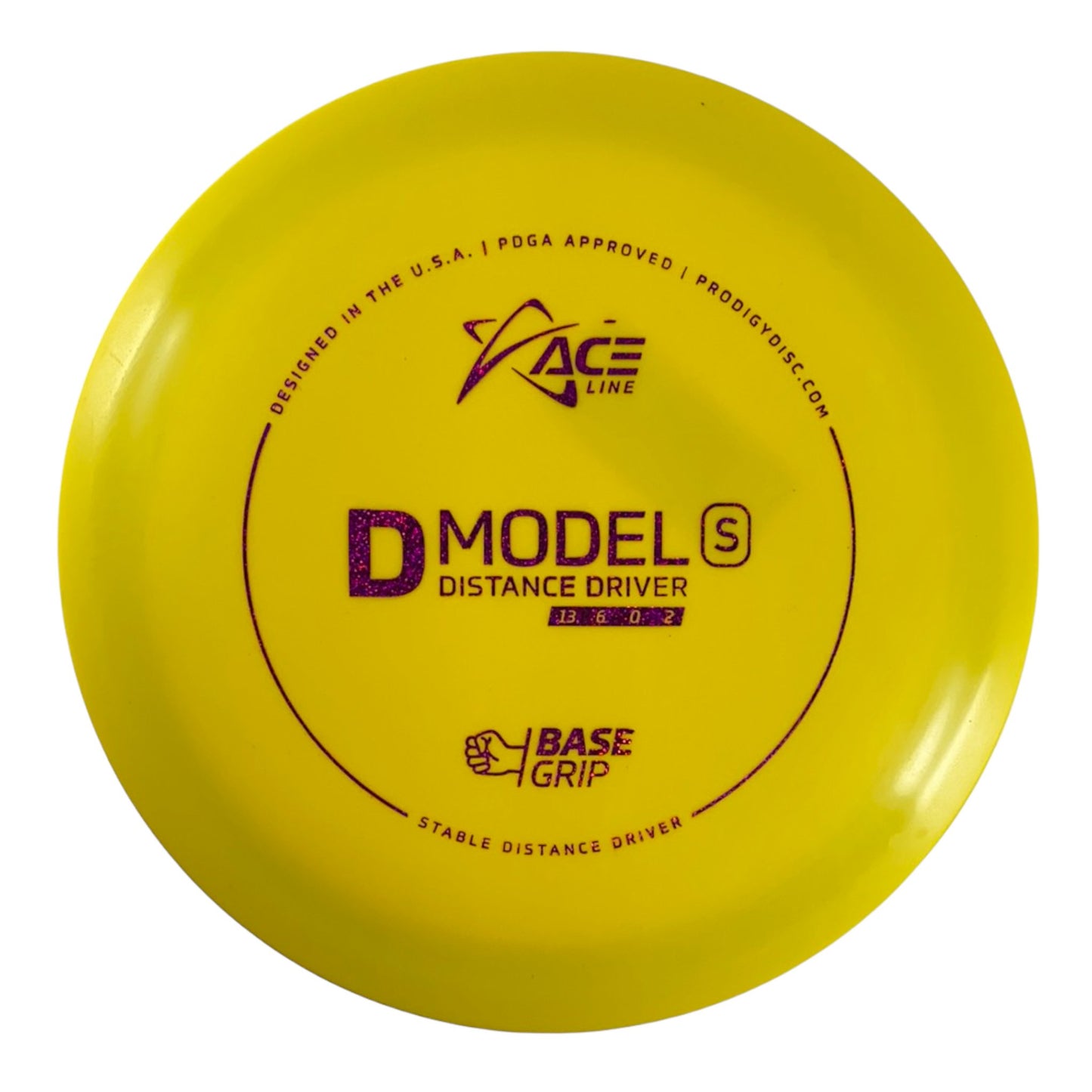 Prodigy Disc D Model S | Base Grip | Yellow/Pink 165g Disc Golf