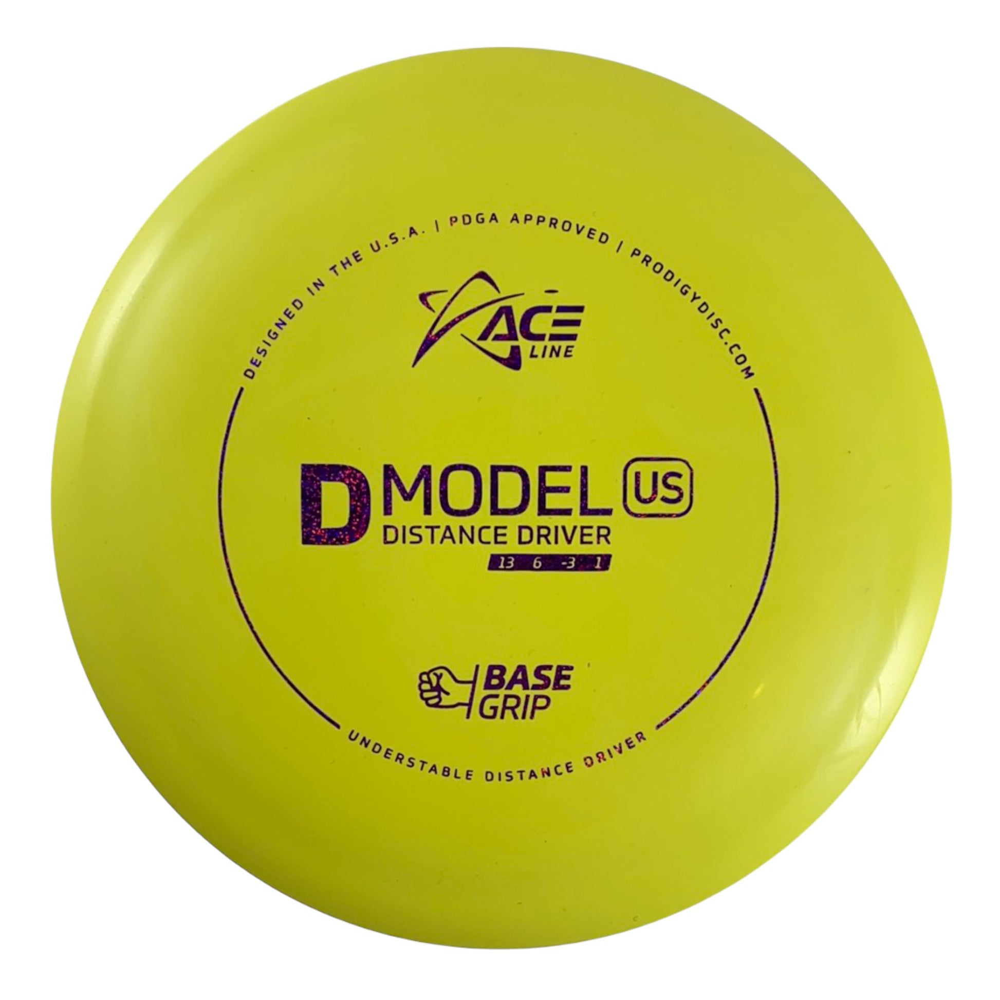 Prodigy Disc D Model US | Base Grip | Yellow/Pink 174g Disc Golf