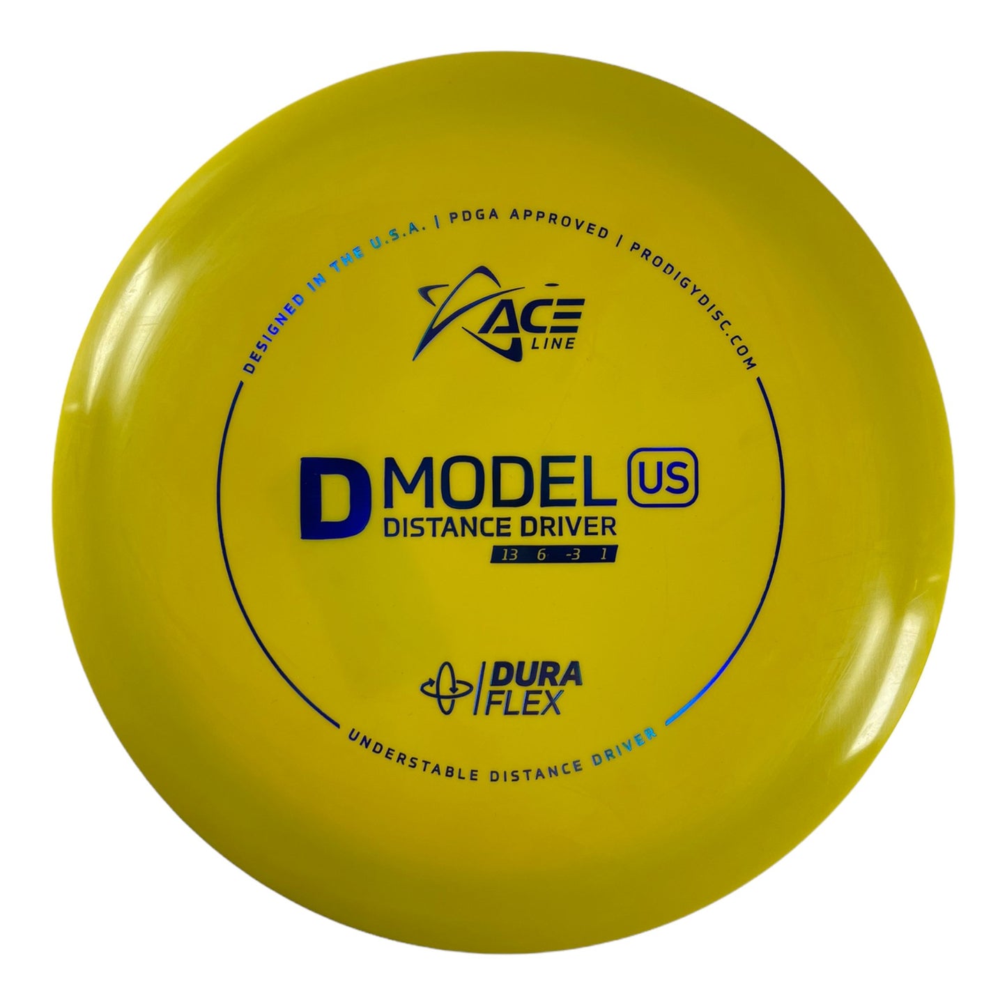 Prodigy Disc D Model US | Dura Flex | Yellow/Blue 174g Disc Golf