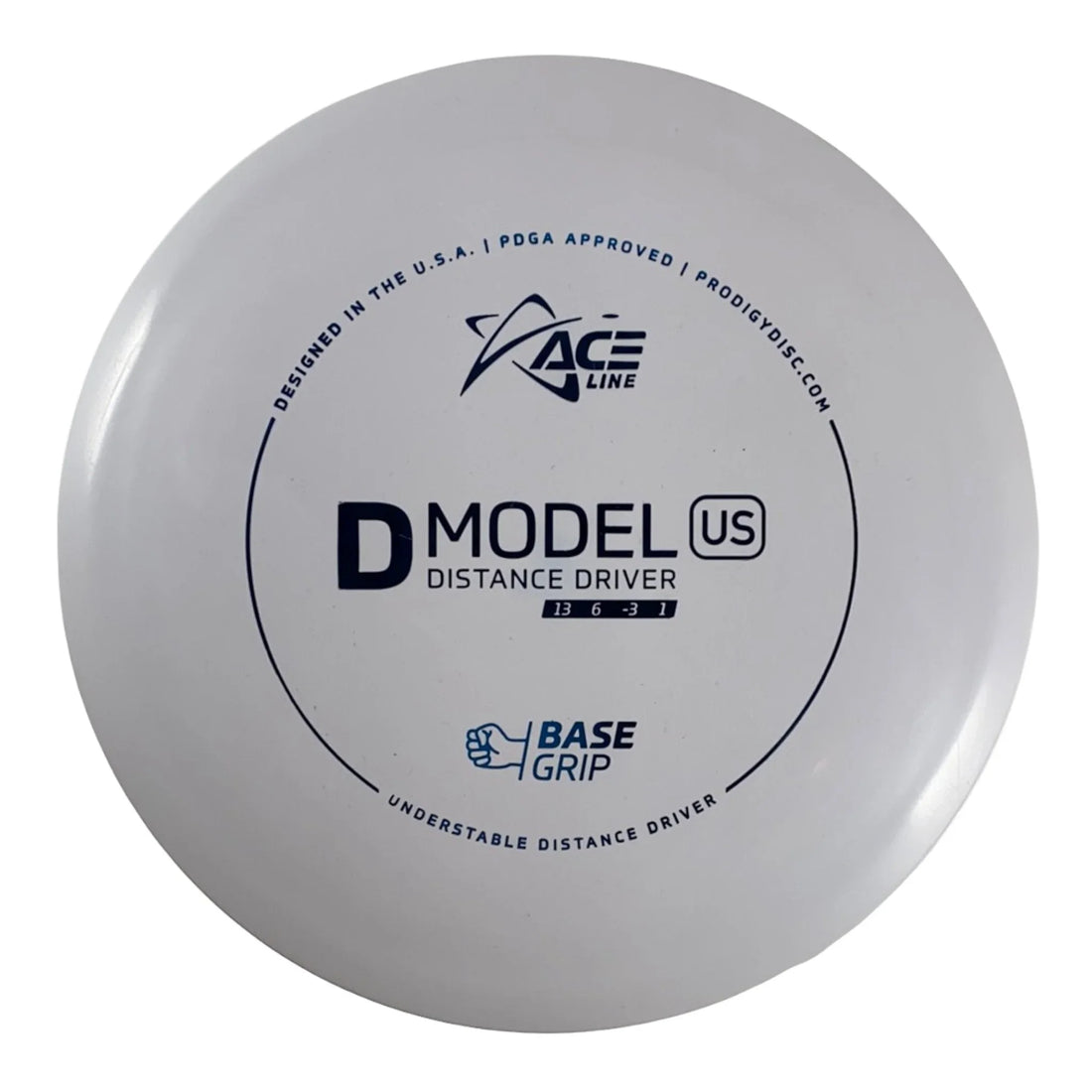 Prodigy Disc D Model US | Base Grip | White/Blue 162 - 165g Disc Golf