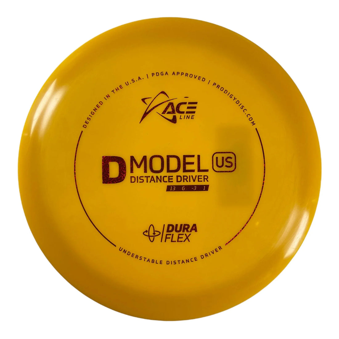 Prodigy Disc D Model US | Dura Flex | Yellow/Red 172 - 174g Disc Golf