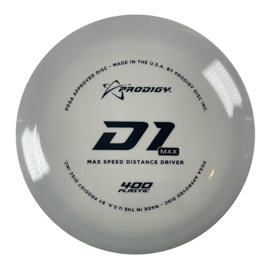 Prodigy Disc D1 Max | 400 | Grey/Black 174g Disc Golf
