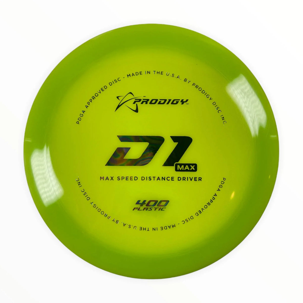 Prodigy Disc D1 Max | 400 | Green/Rainbow 174g Disc Golf