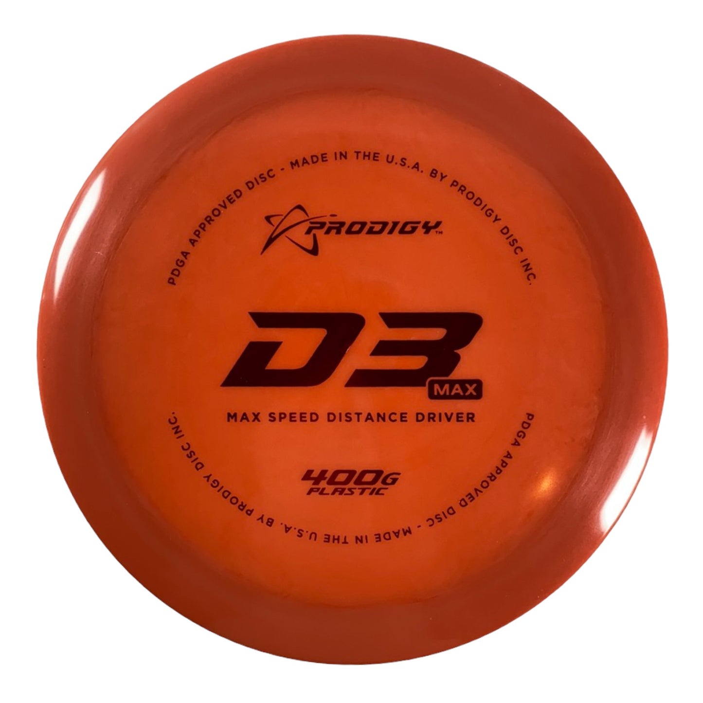 Prodigy Disc D3 Max | 400G | Orange/Red 172g Disc Golf