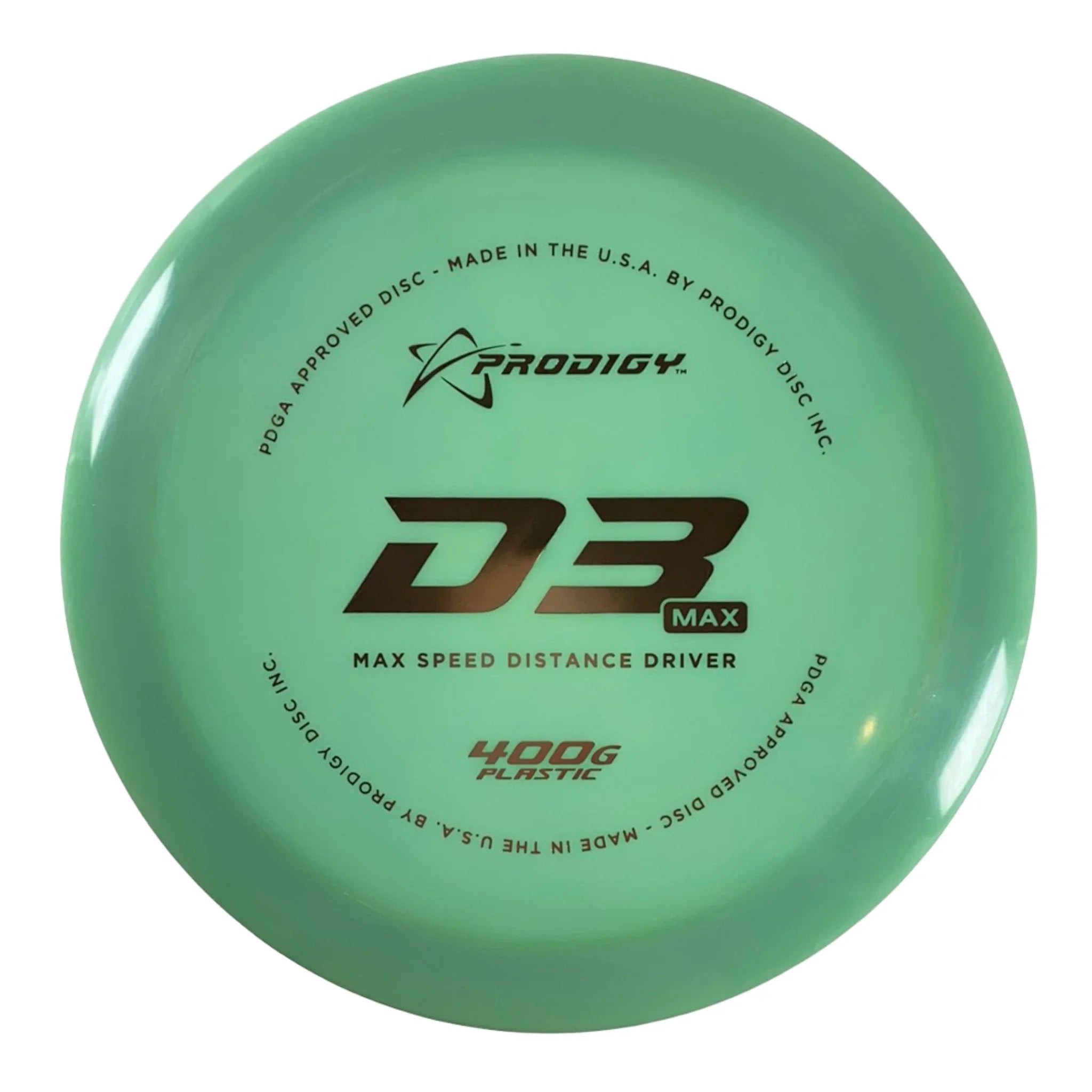 Prodigy Disc D3 Max | 400G | Mint/Gold 173g Disc Golf