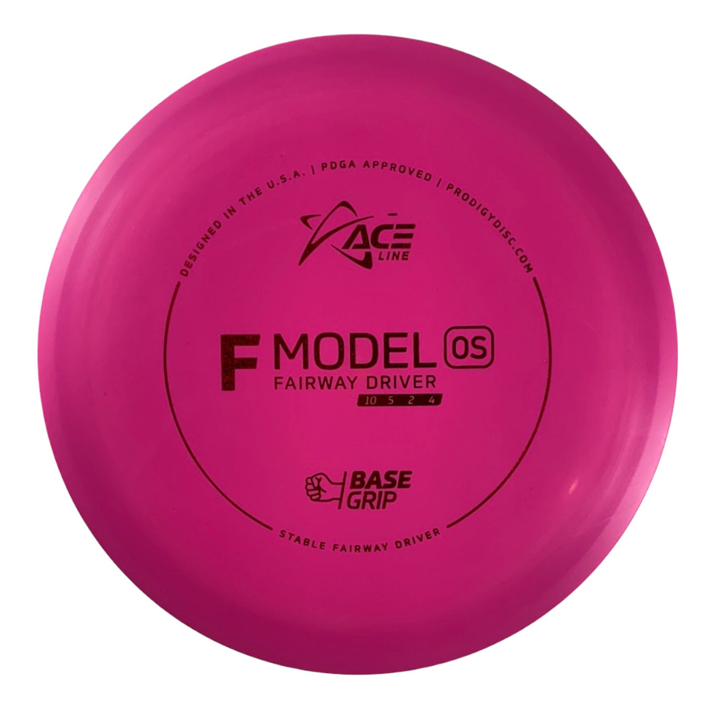 Prodigy Disc F Model OS | Base Grip | Pink/Red 174g Disc Golf