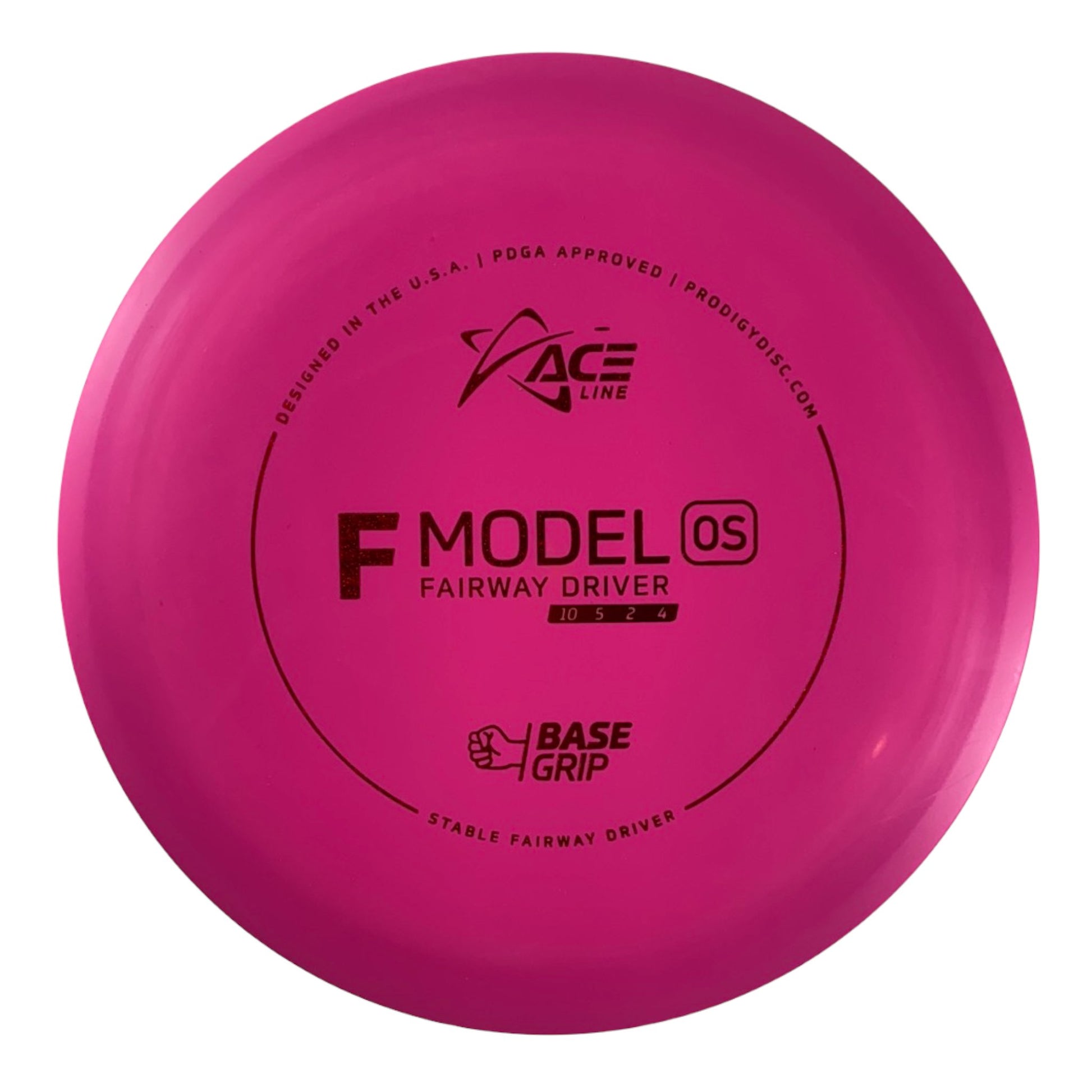 Prodigy Disc F Model OS | Base Grip | Pink/Red 174g Disc Golf