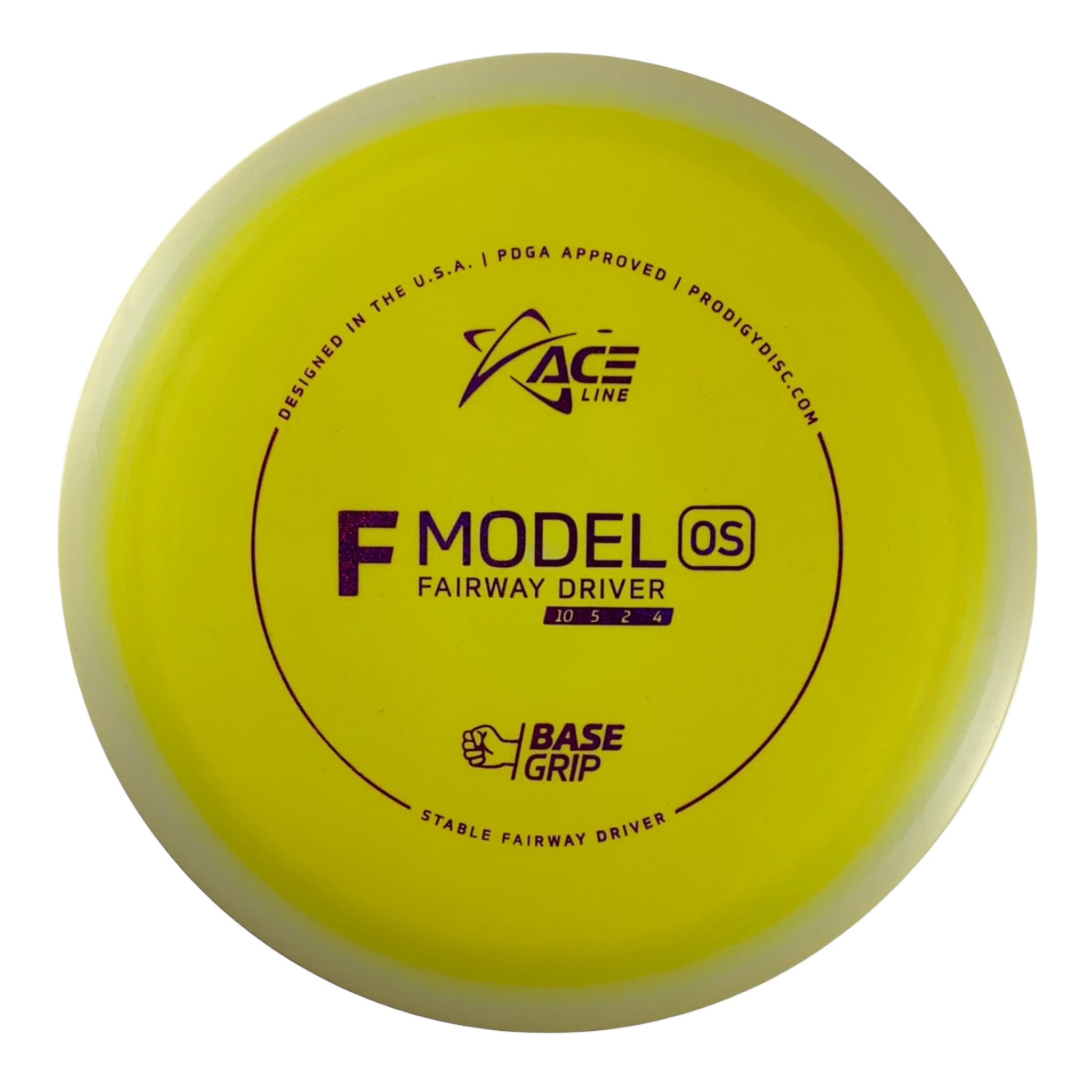 Prodigy Disc F Model OS | Base Grip | Yellow/Pink 174g Disc Golf