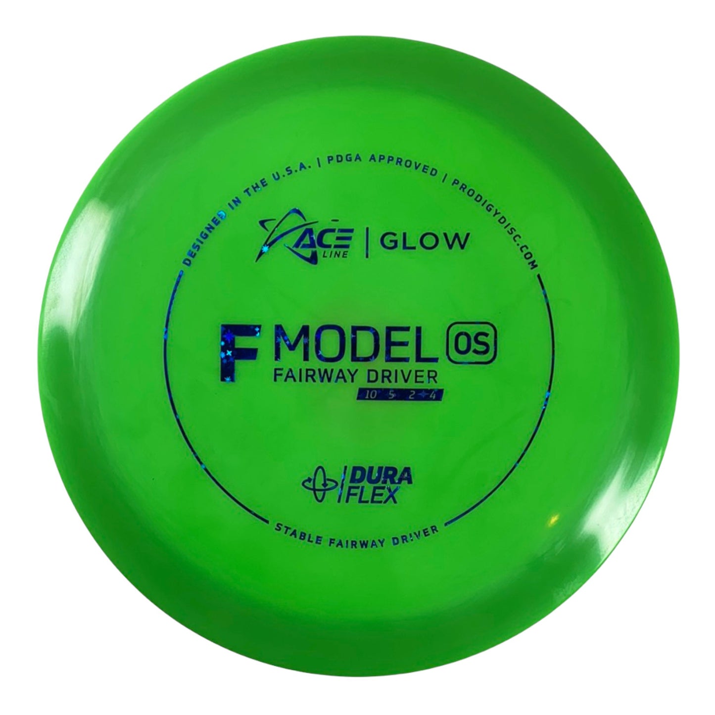 Prodigy Disc F Model OS | Dura Flex Glow | Green/Blue 175g Disc Golf