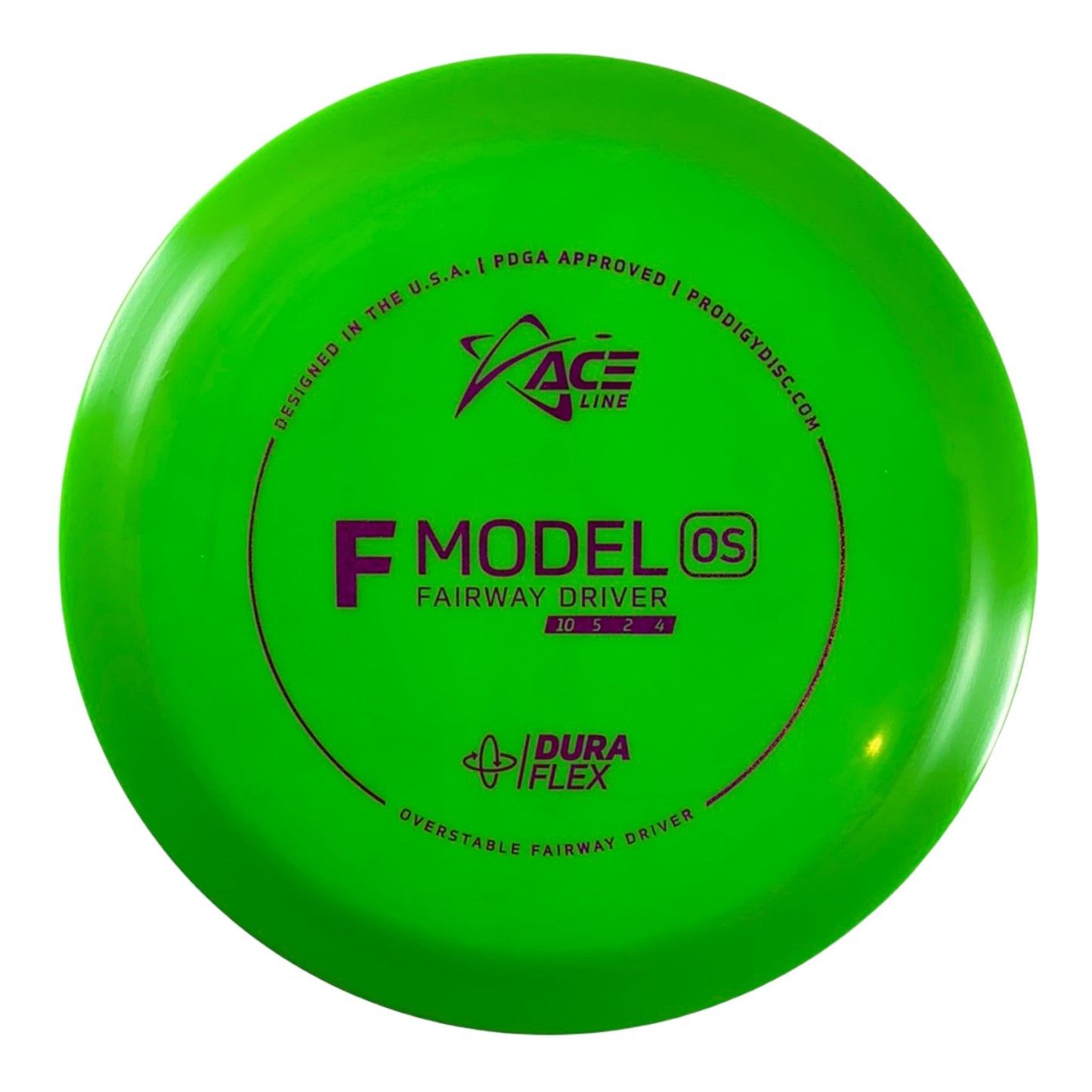 Prodigy Disc F Model OS | Dura Flex | Green/Pink 175g Disc Golf