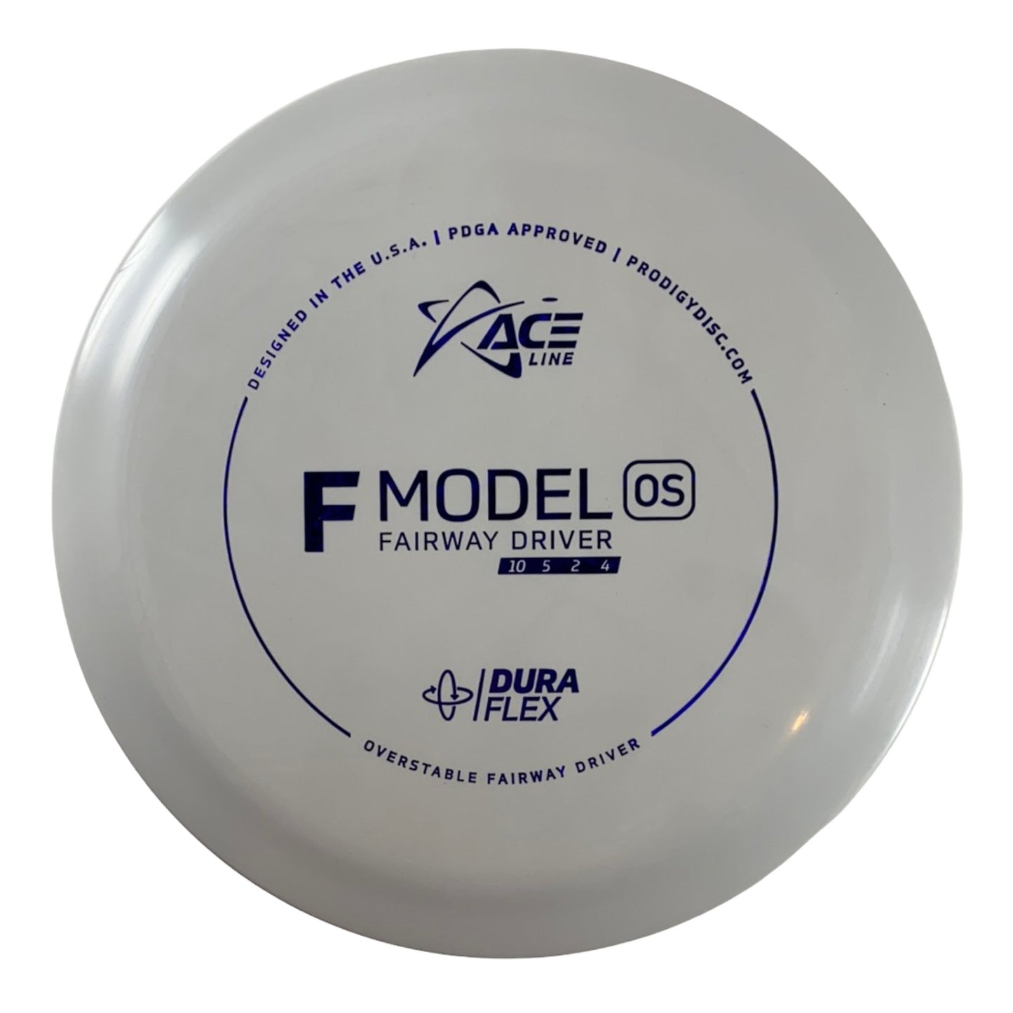 Prodigy Disc F Model OS | Dura Flex | White/Purple 175g Disc Golf