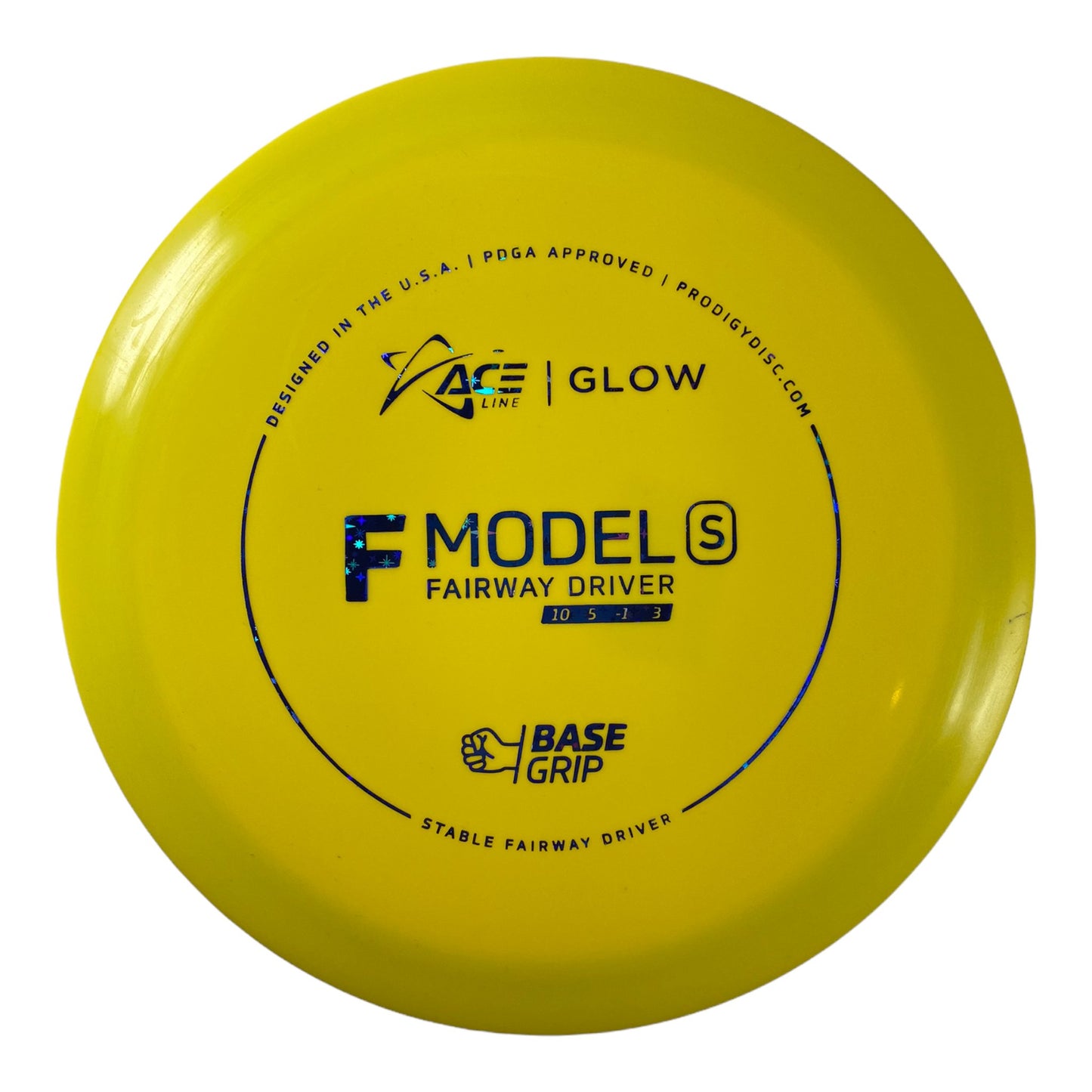 Prodigy Disc F Model S | Base Grip Glow | Yellow/Blue 173g Disc Golf