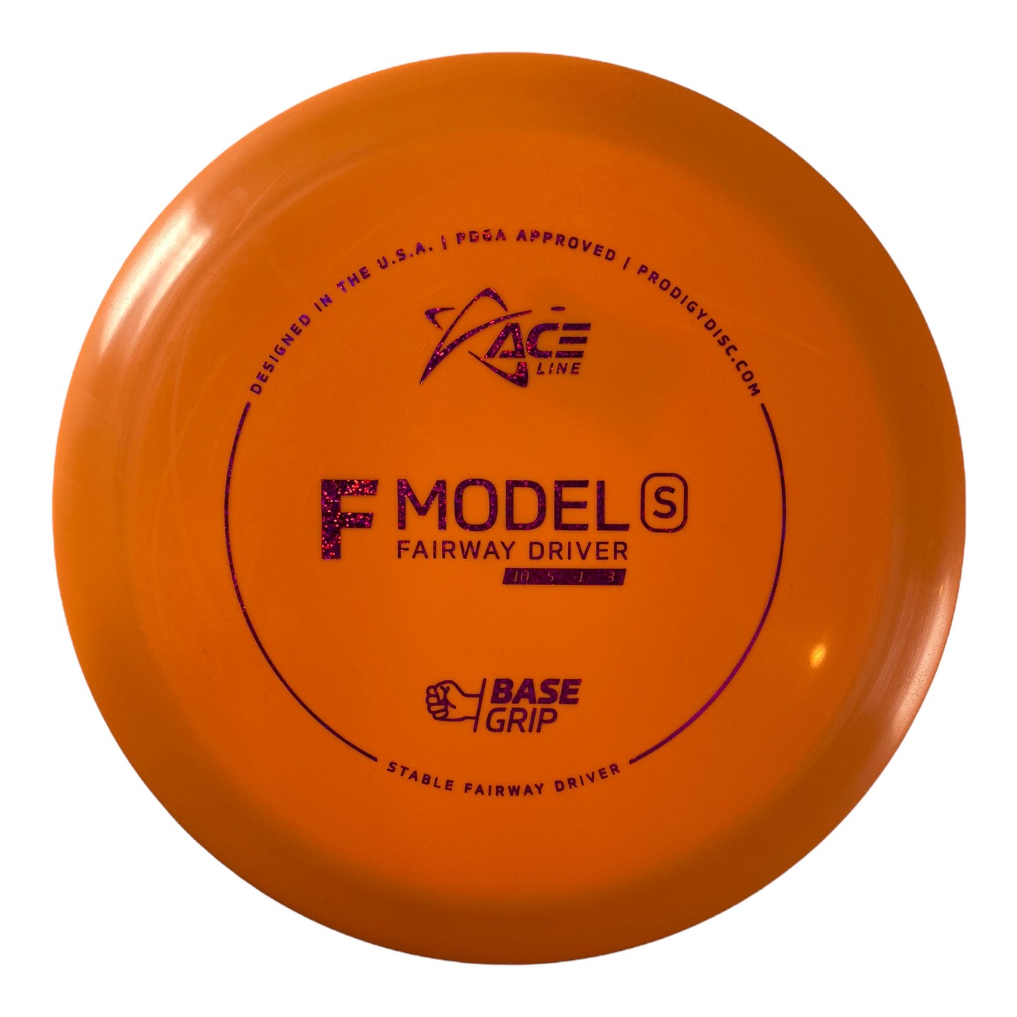 Prodigy Disc F Model S | Base Grip | Orange/Pink 165g Disc Golf