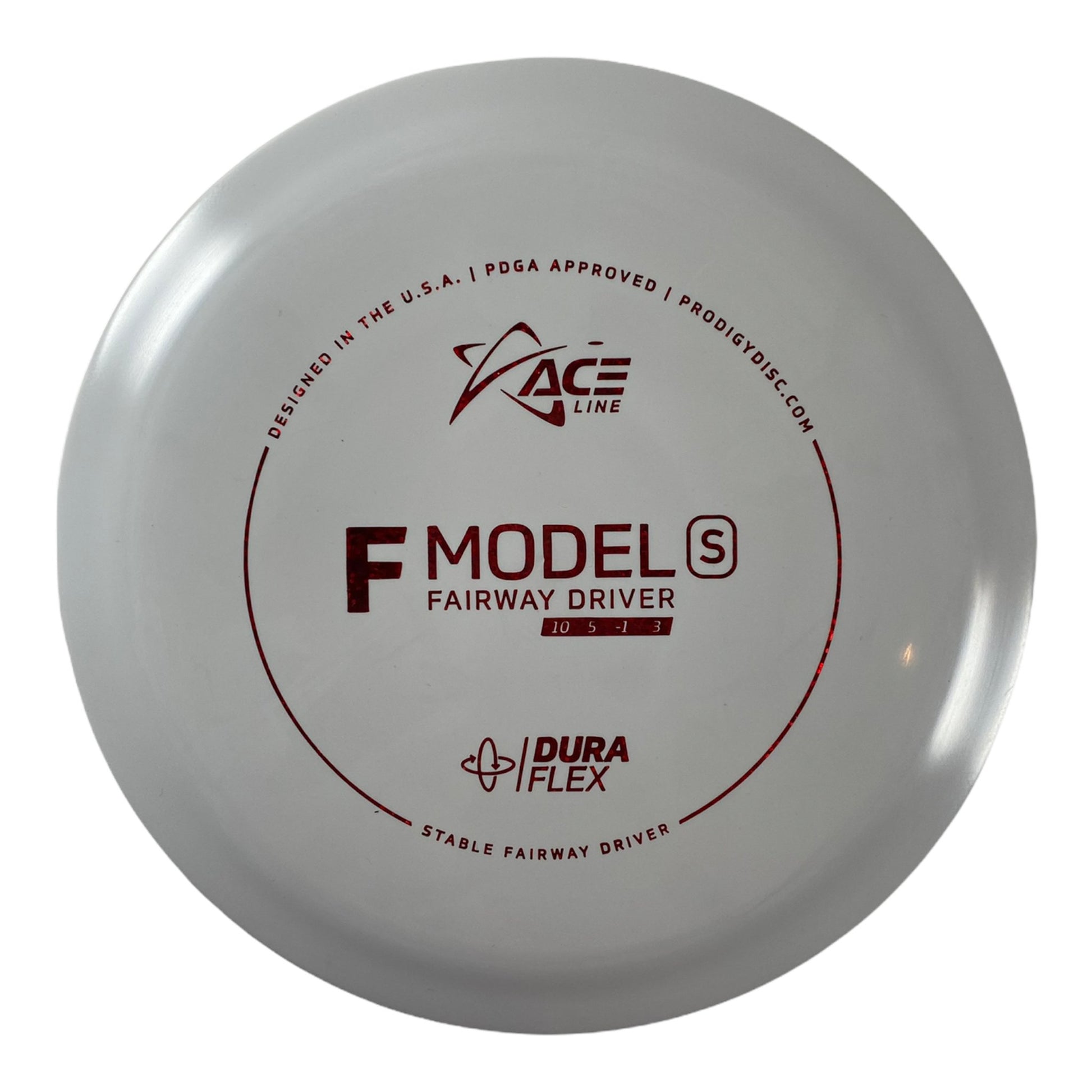 Prodigy Disc F Model S | Dura Flex Glow | White/Red 175g Disc Golf