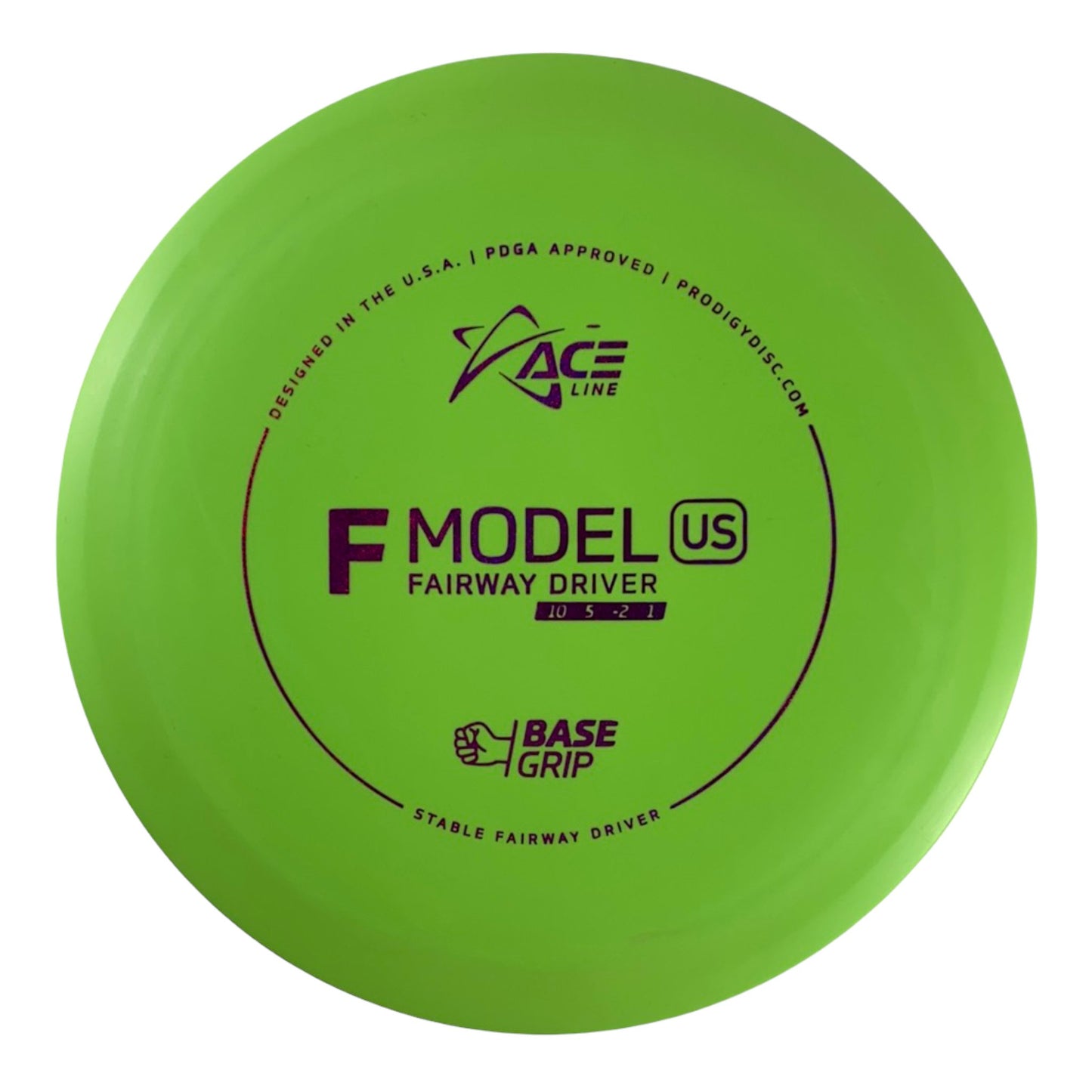 Prodigy Disc F Model US | Base Grip | Green/Pink 174g Disc Golf