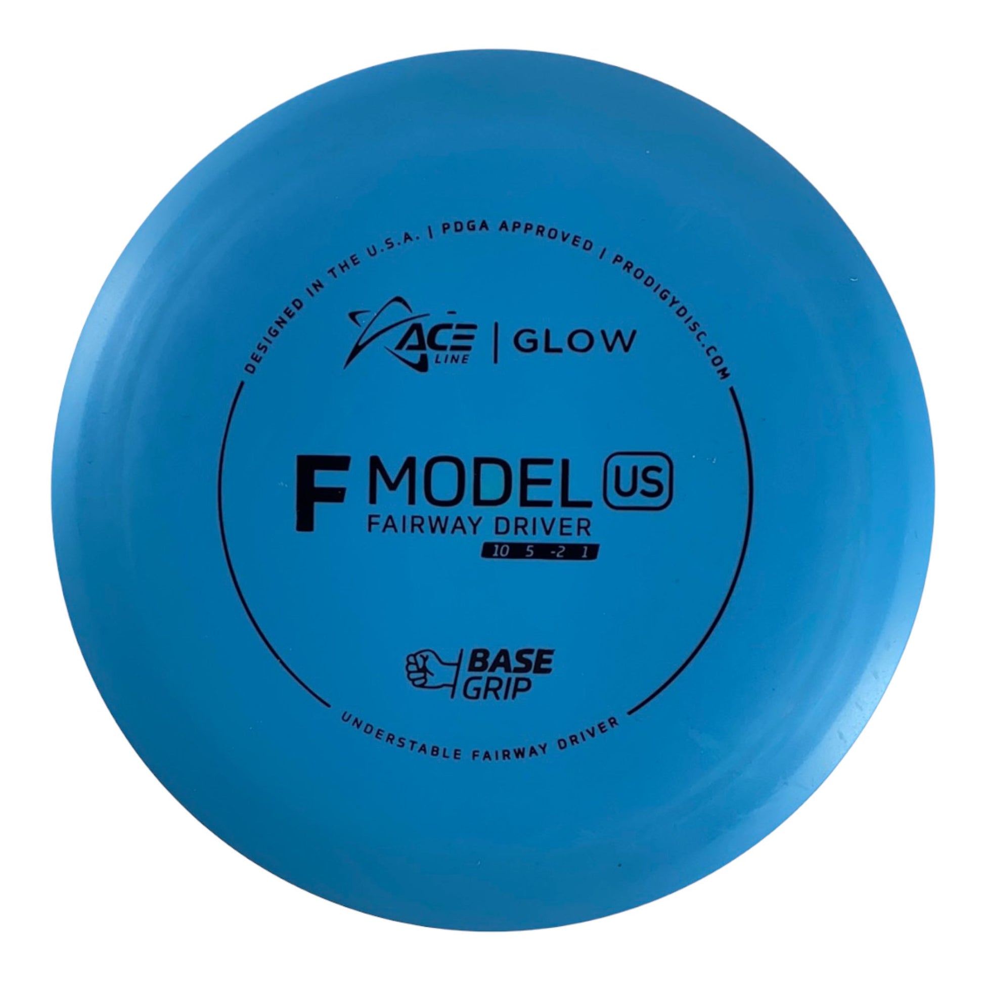 Prodigy Disc F Model US | Dura Flex Glow | Blue/Black 174g Disc Golf