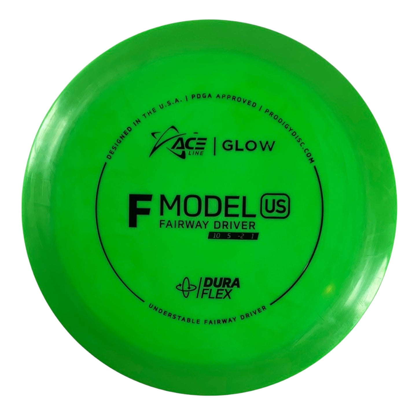 Prodigy Disc F Model US | Dura Flex Glow | Green/Black 175g Disc Golf