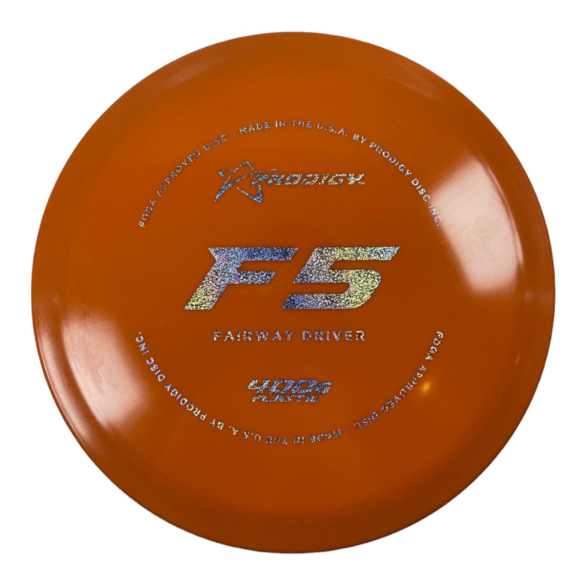 Prodigy Disc F5 | 400G | Orange/Holo 175g Disc Golf