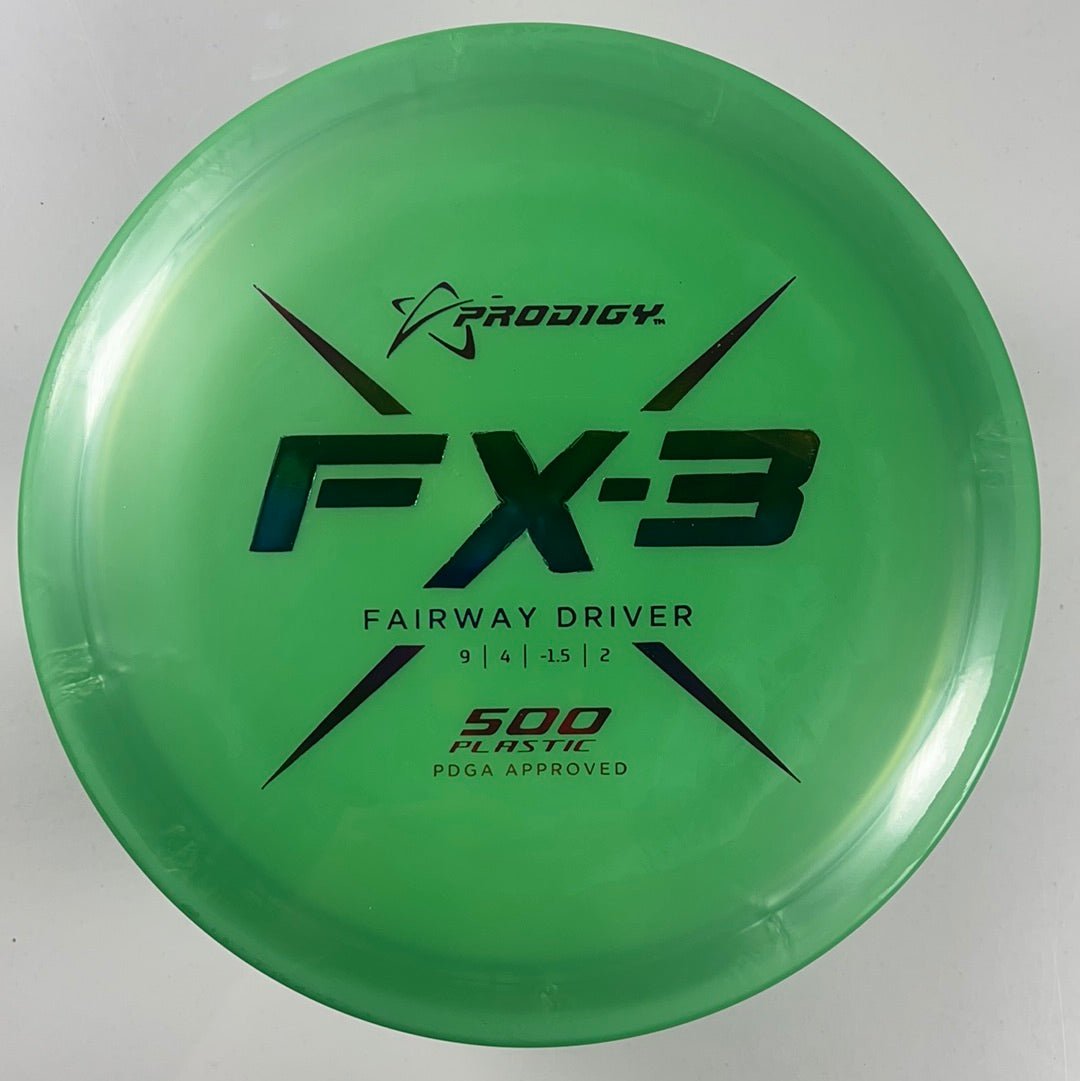 Prodigy Disc FX-3 | 500 | Green/Rainbow 175g Disc Golf